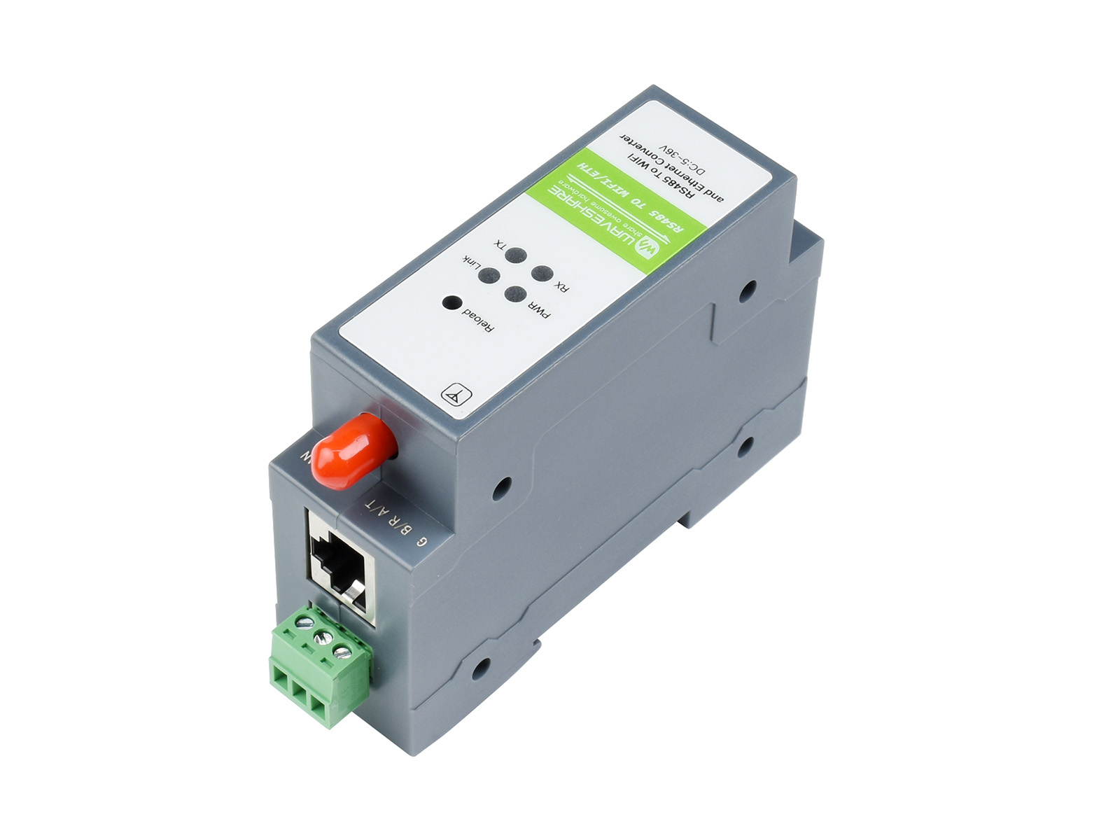 Schiene-Montierter Serieller Server, RS485 zu WIFI/Ethernet-Modul, Modbus MQTT-Gateway