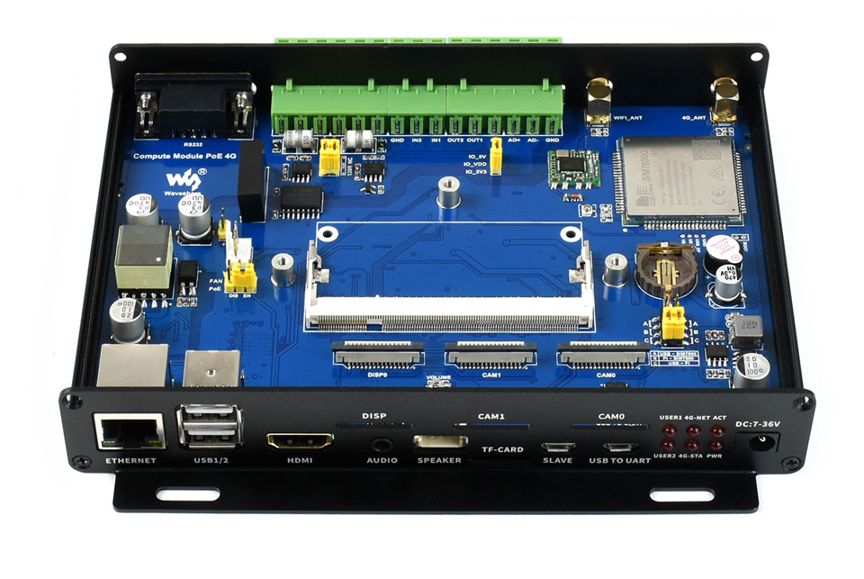 Zusatzmodule für industrielle IoT-Minicomputer, 4G-/PoE-Funktionen, basierend auf der Raspberry Pi Compute Module CM4S/CM3/CM3+-Serie