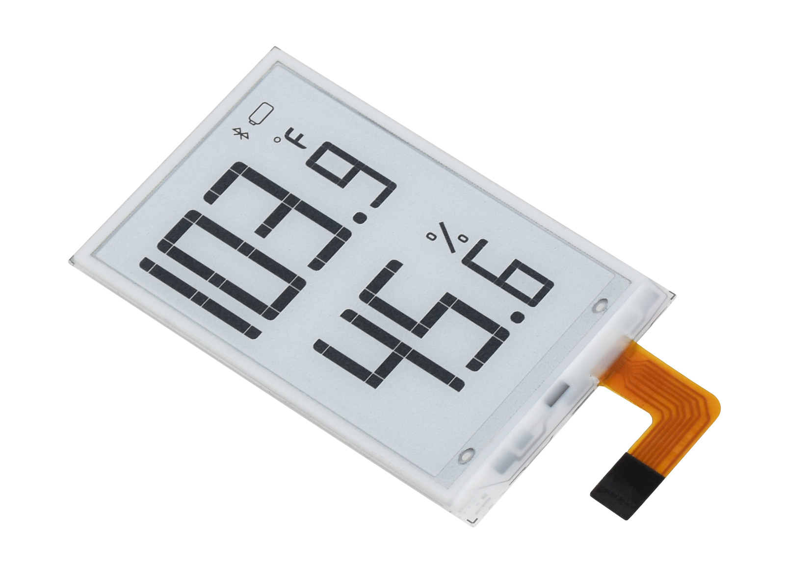 1,9-Zoll Segment-E-Paper-Rohdisplay, 91 Segmente, I2C-Bus, ideal für Temperatur- und Feuchtigkeitsmesser, Luftbefeuchter, Digitalmessgerät