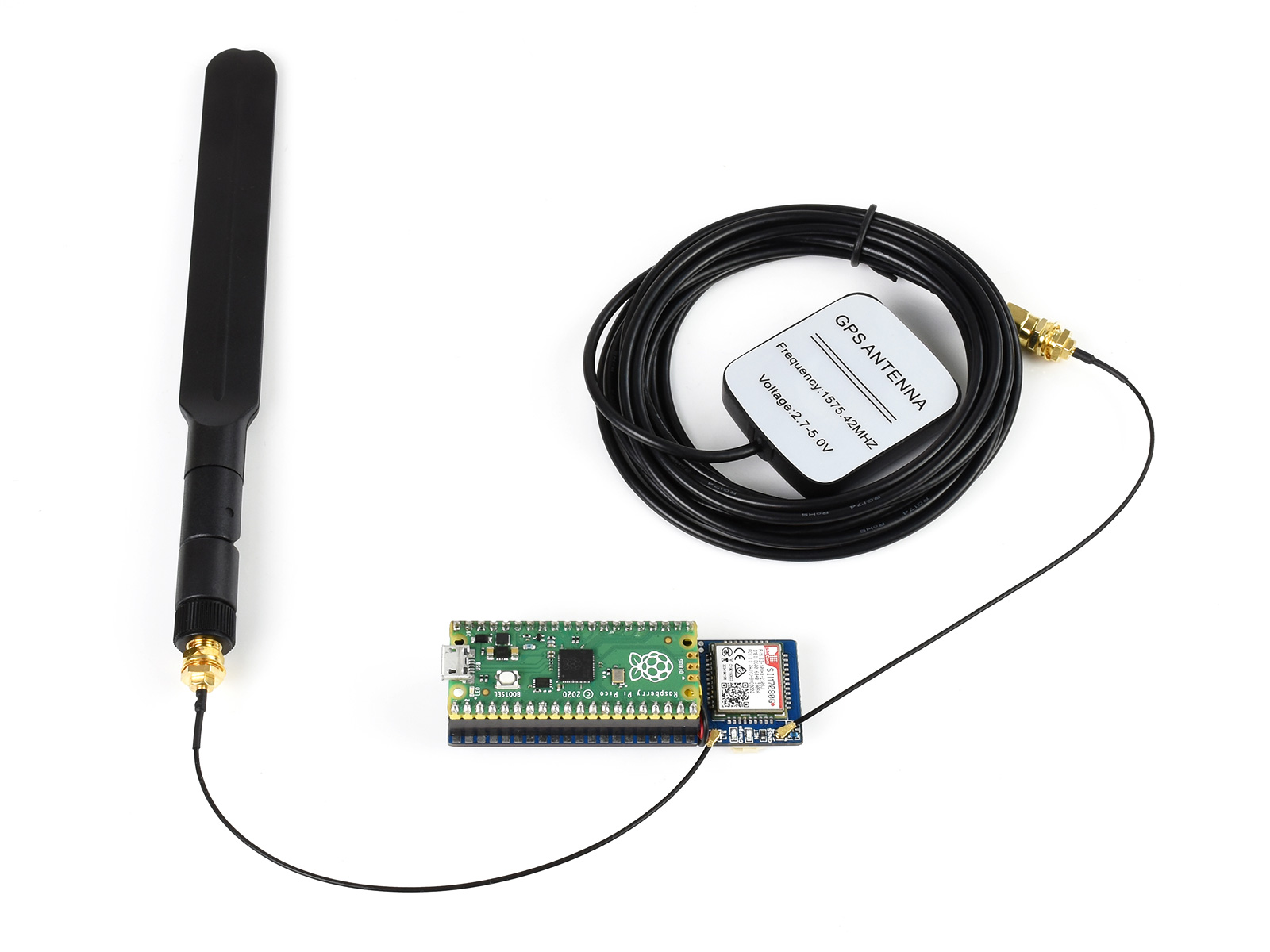 SIM7080G NB-IoT / Cat-M(eMTC) / GNSS-Modul für Raspberry Pi Pico, globale Bandunterstützung