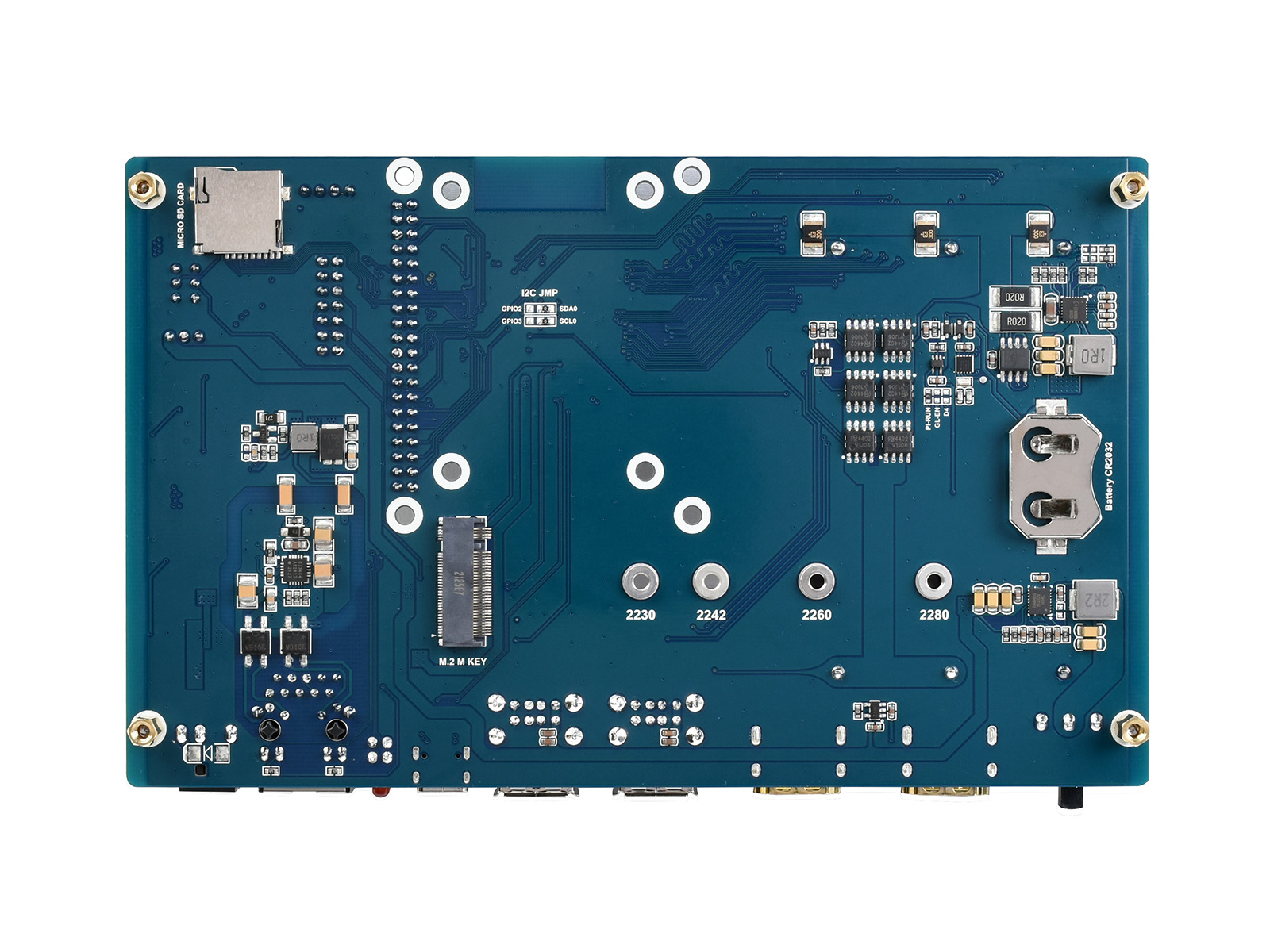 PoE-UPS-Hauptplatine/Mini-Computer, entwickelt für Raspberry Pi Compute Module 4, Gigabit-Ethernet, Dual-HDMI, Quad-USB 2.0