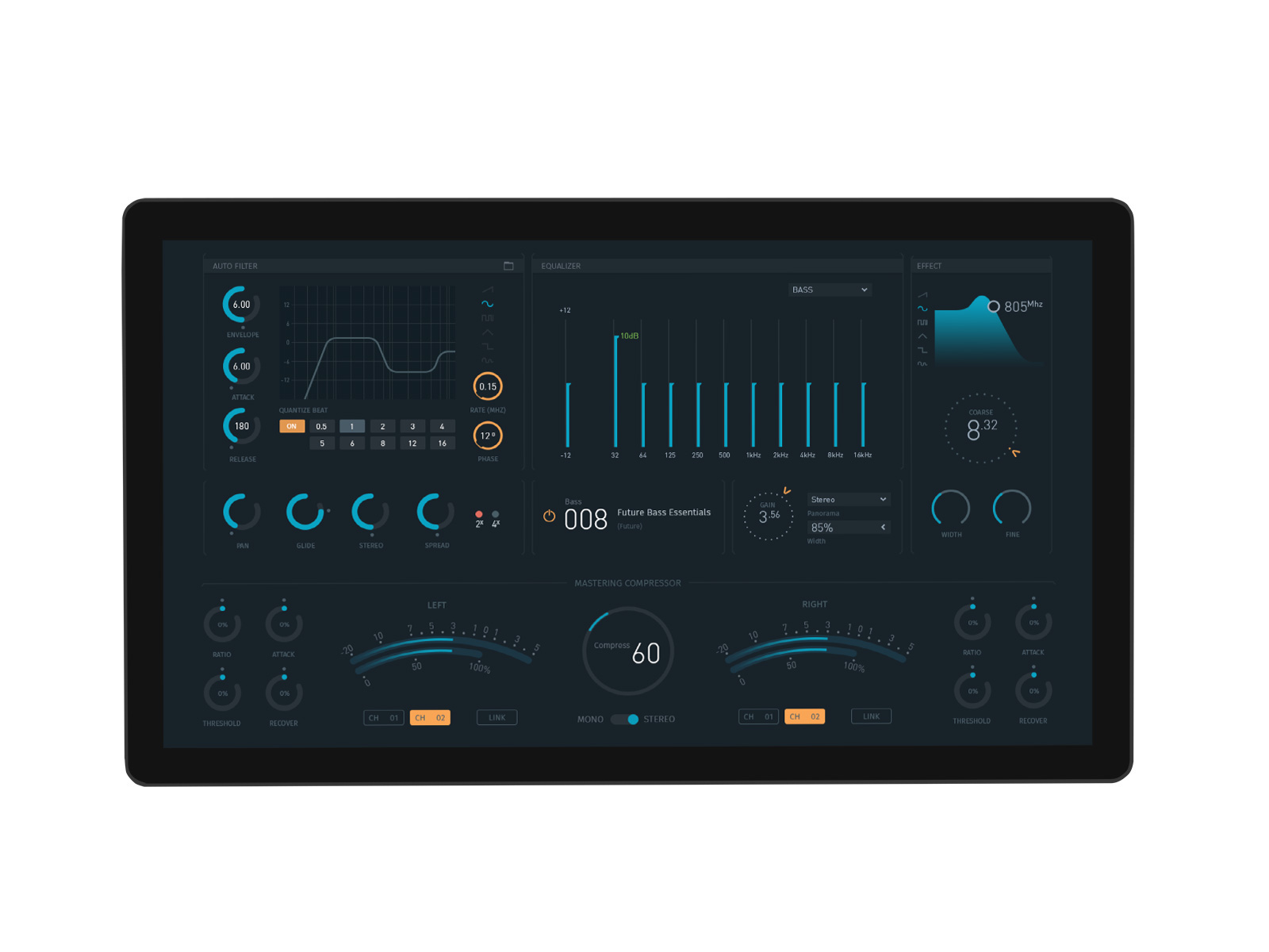 21,5-Zoll-Kapazitiver Touch-Monitor, 1920×1080 Full HD, Optisch Verbundene Gehärtete Glasplatte, HDMI, 10-Punkt-Touch