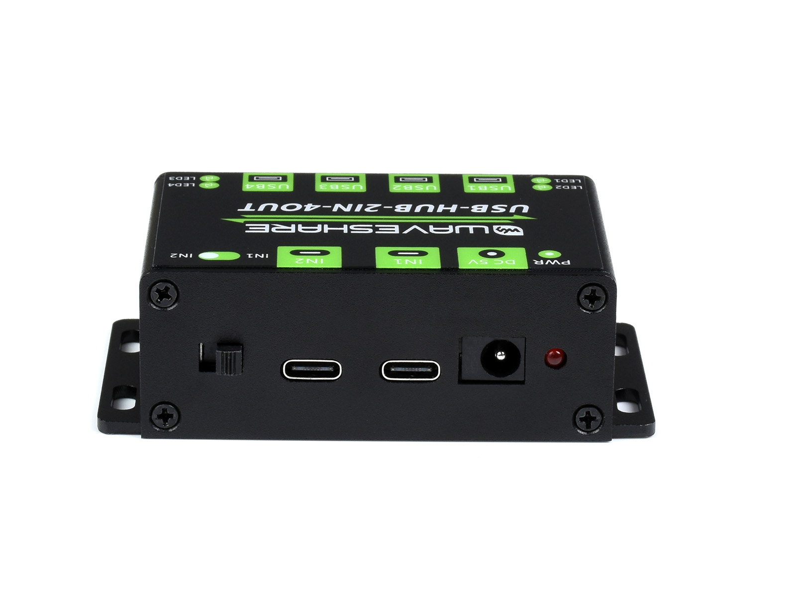 USB-HUB für den industriellen Einsatz, Erweiterung auf 4x USB 2.0-Anschlüsse, umschaltbare Dual-Hosts