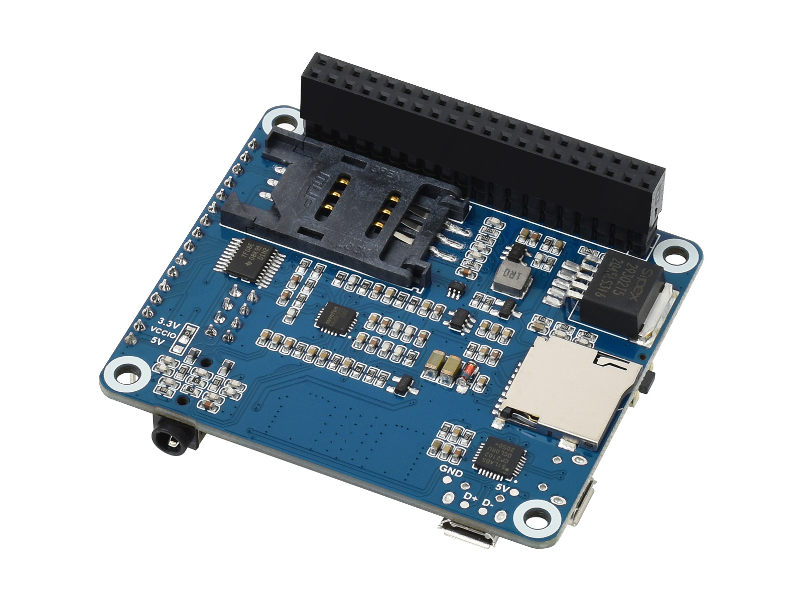 SIM7600SA-H 4G HAT für Raspberry Pi, 4G / 3G / 2G / GNSS, für Australien, Neuseeland, Taiwan (China), Lateinamerika