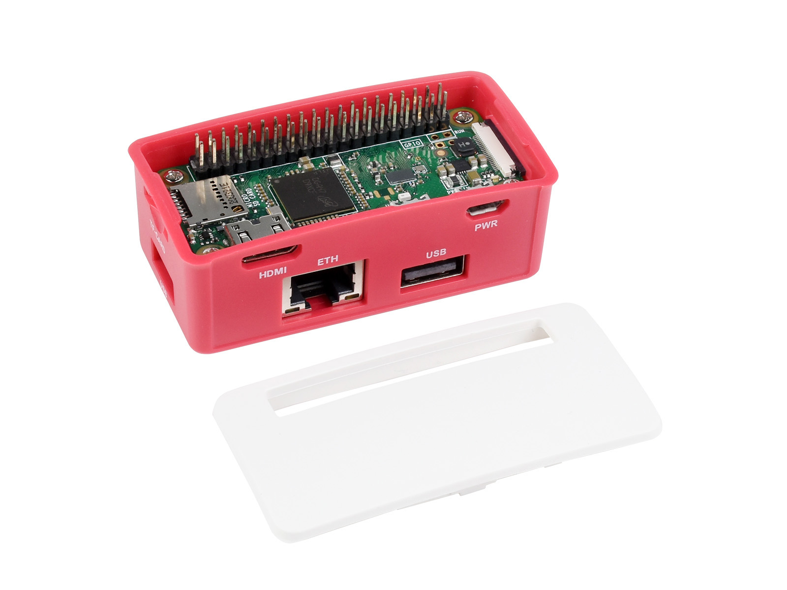 Ethernet-/USB-HUB-Box für Raspberry Pi Zero Serie, 1x RJ45, 3x USB 2.0