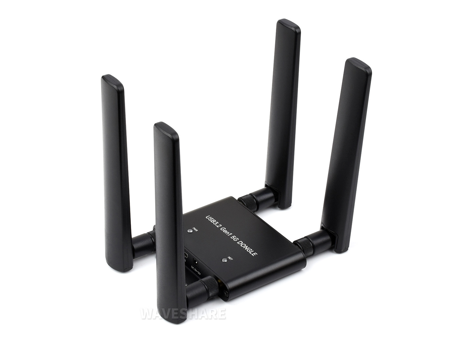 5G-Dongle-Erweiterungsplatine, USB-3.2-Anschluss, Gehäuse aus Aluminiumlegierung, vier Antennen, M.2-Key-B-Schnittstelle an Bord, Optionen für 5G-Modul