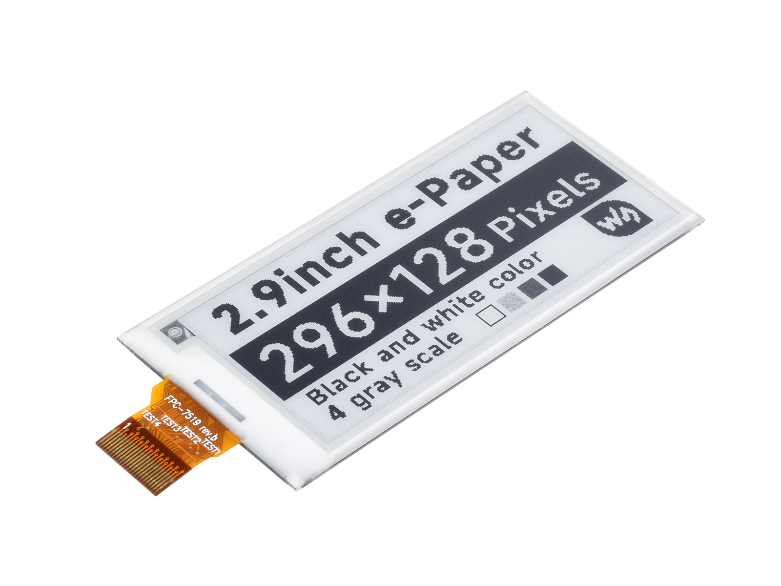 296x128, 2,9-Zoll E-Ink-Rohdisplay-Panel