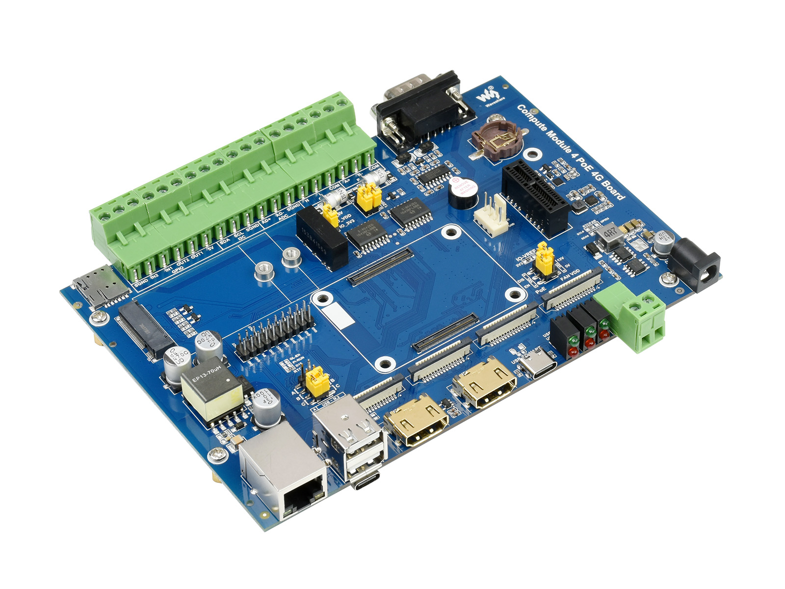 Compute Module 4 Industrial IoT Base Board, für alle Varianten von CM4