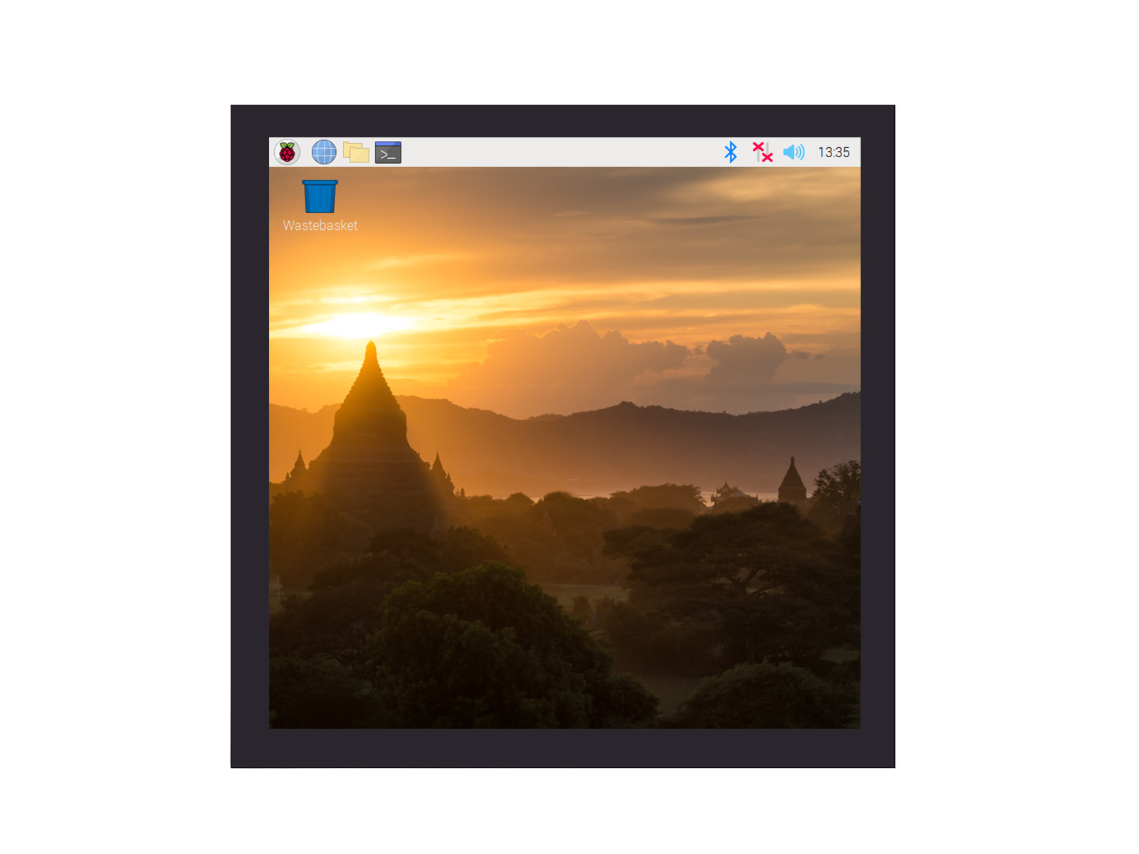 4-Zoll quadratischer kapazitiver Touchscreen-LCD (C) für Raspberry Pi, 720×720, DPI, IPS, gehärtete Glasabdeckung, stromsparend