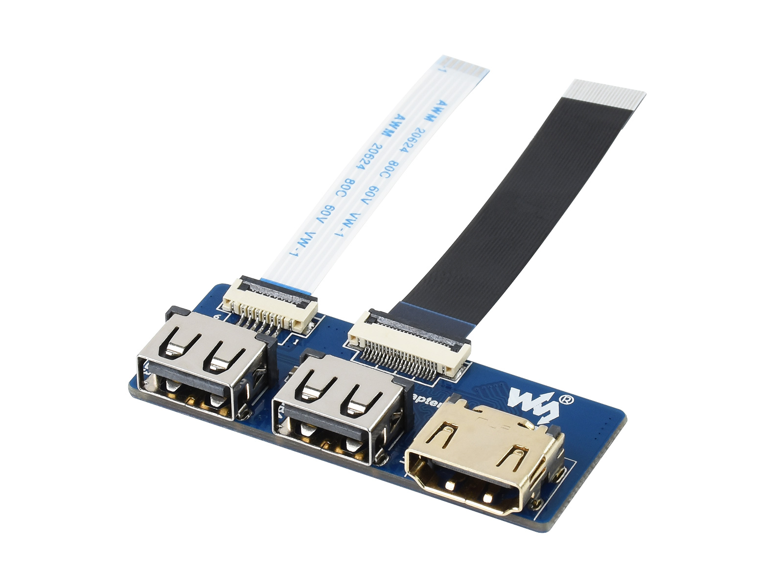 CM4-IO-BASE-BOX-A + USB-HDMI-Adapter, für Raspberry Pi Compute Module 4