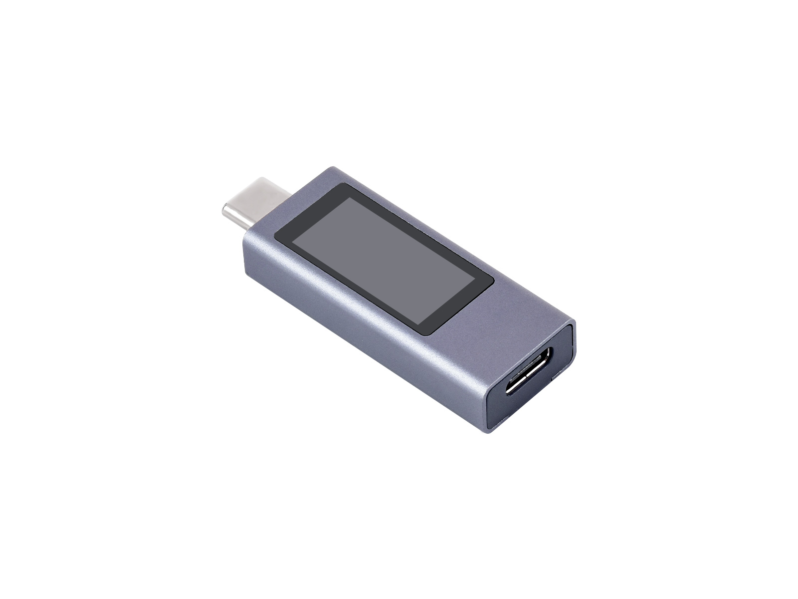 0,96-Zoll USB-C-Strommessgerät, integrierte Type-C-Anschlüsse, unterstützt Datenspeicherung bei Stromausfall und Echtzeit-Statusüberwachung, tragbar & leicht