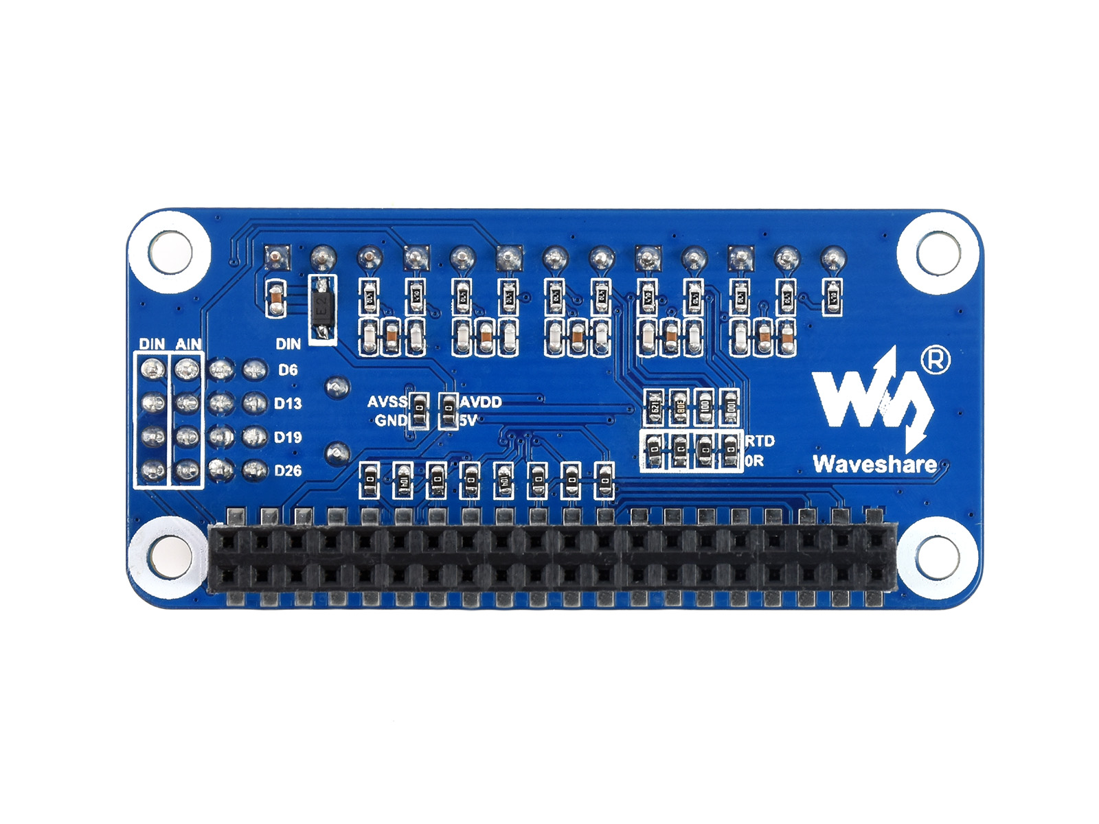 Hochpräzises AD-HAT für Raspberry Pi, ADS1263 10-Kanal 32-Bit ADC