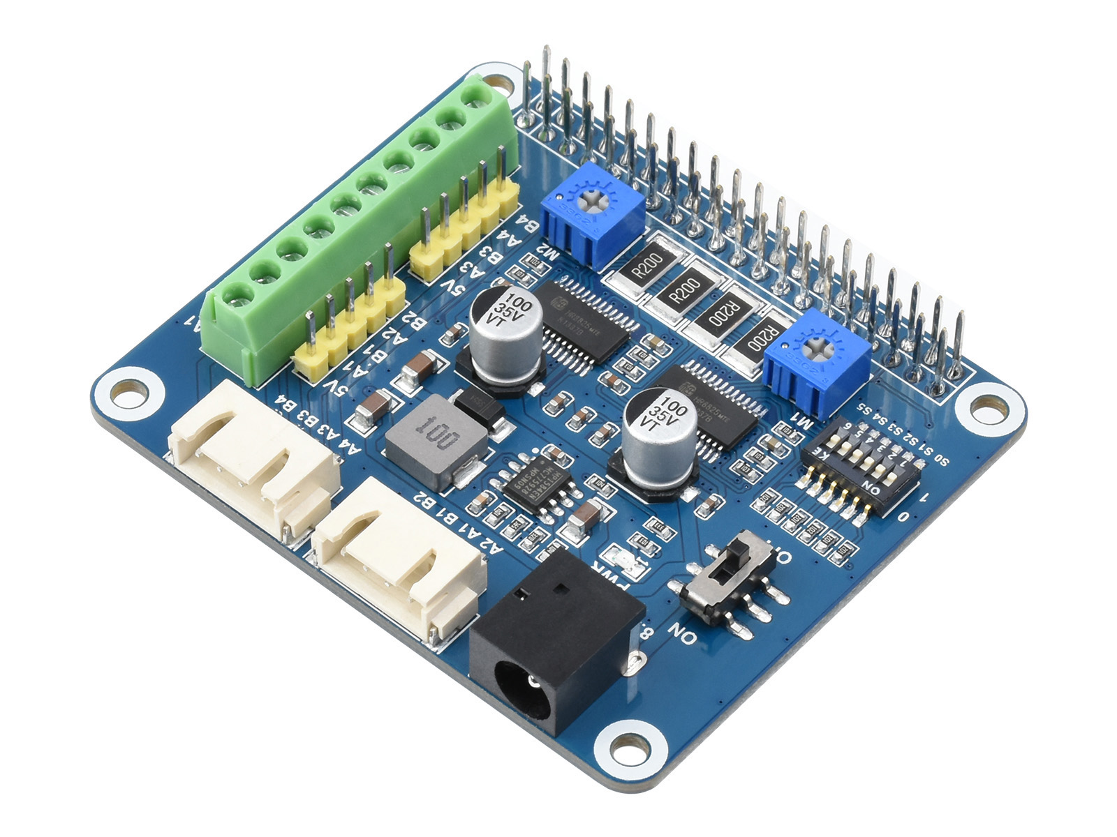 HRB8825 Schrittmotor-HAT für Raspberry Pi, treibt zwei Schrittmotoren an, bis zu 1/32 Mikrostep