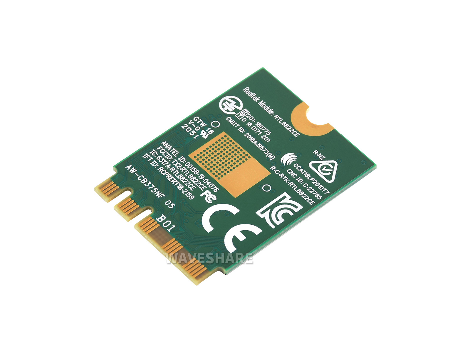 AW-CB375NF Dual-Band-WLAN-Netzwerkkarte, 2,4G/5GHz Dual-Band WiFi 5, RTL8822CE-CG Core, Bluetooth 5.0, unterstützt BLE