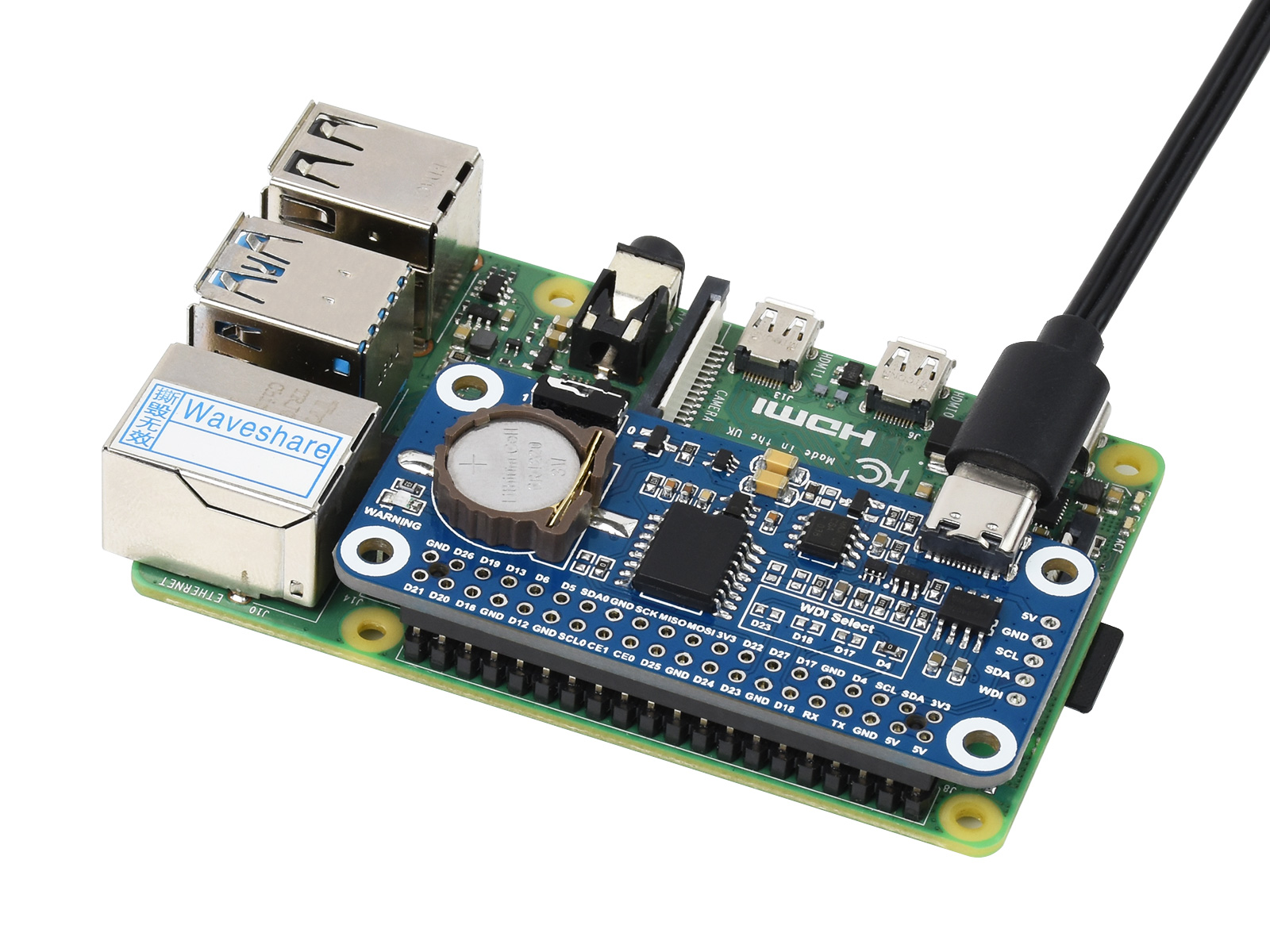 RTC WatchDog HAT für Raspberry Pi, Auto-Reset, Hochpräzise RTC