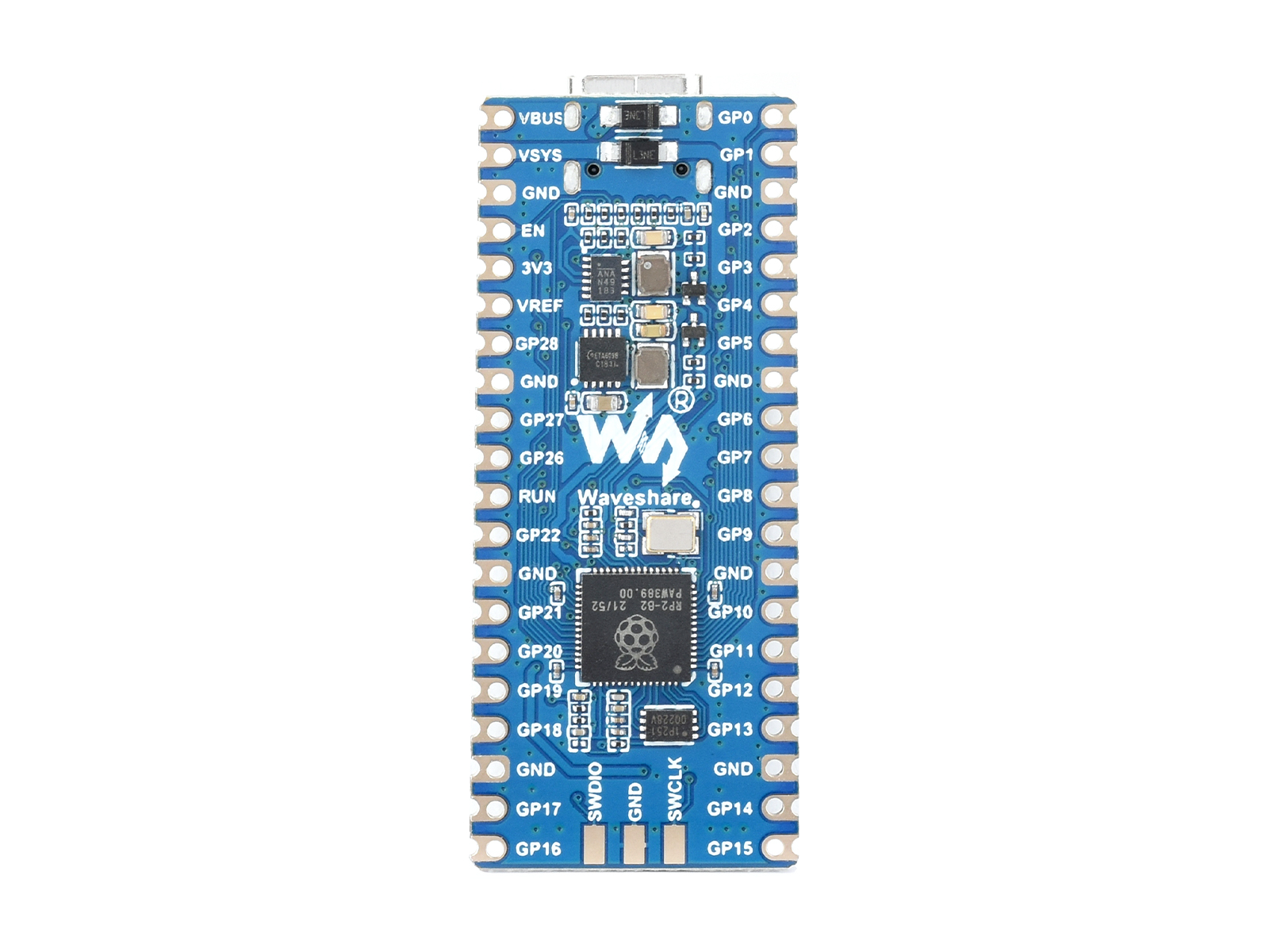 RP2040-LCD-0.96, eine Pico-ähnliche MCU-Platine basierend auf dem Raspberry Pi MCU RP2040, mit LCD
