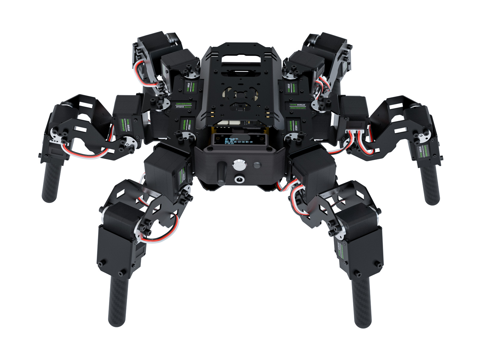 18-DOF HexArth Bionischer Sechsbein-Roboter, Open Source für ESP32, unterstützt Vektor-Bewegungssteuerung, Lagewinkel-Rotationssteuerung und Selbstbalancierungssteuerung