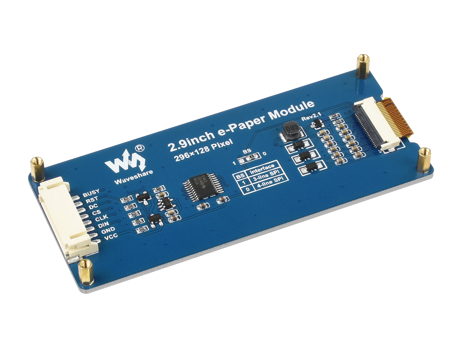 2,9-Zoll E-Paper E-Ink Displaymodul (B), 296×128, Rot/Schwarz/Weiß, SPI