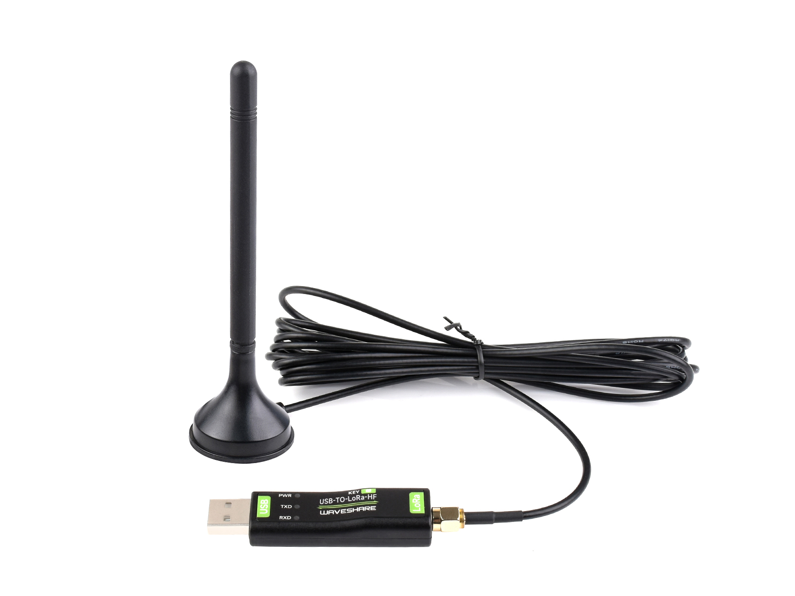 LPWA Outdoor Waterproof Antenna, 5dBi High gain with magnetic base, LoRa Antenna, 4G/3G/2G/LPWA Support, options for Frequency Version