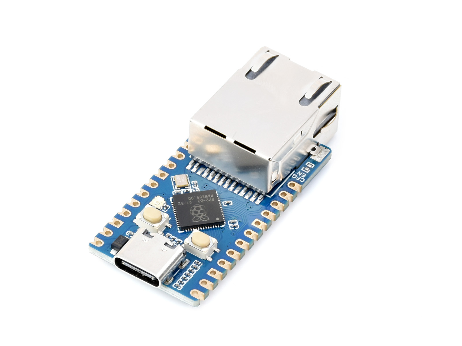 Waveshare RP2040-ETH Mini-Entwicklungsboard, RP2040 Ethernet-Port-Modul, basierend auf dem offiziellen RP2040 Dual-Core-Prozessor