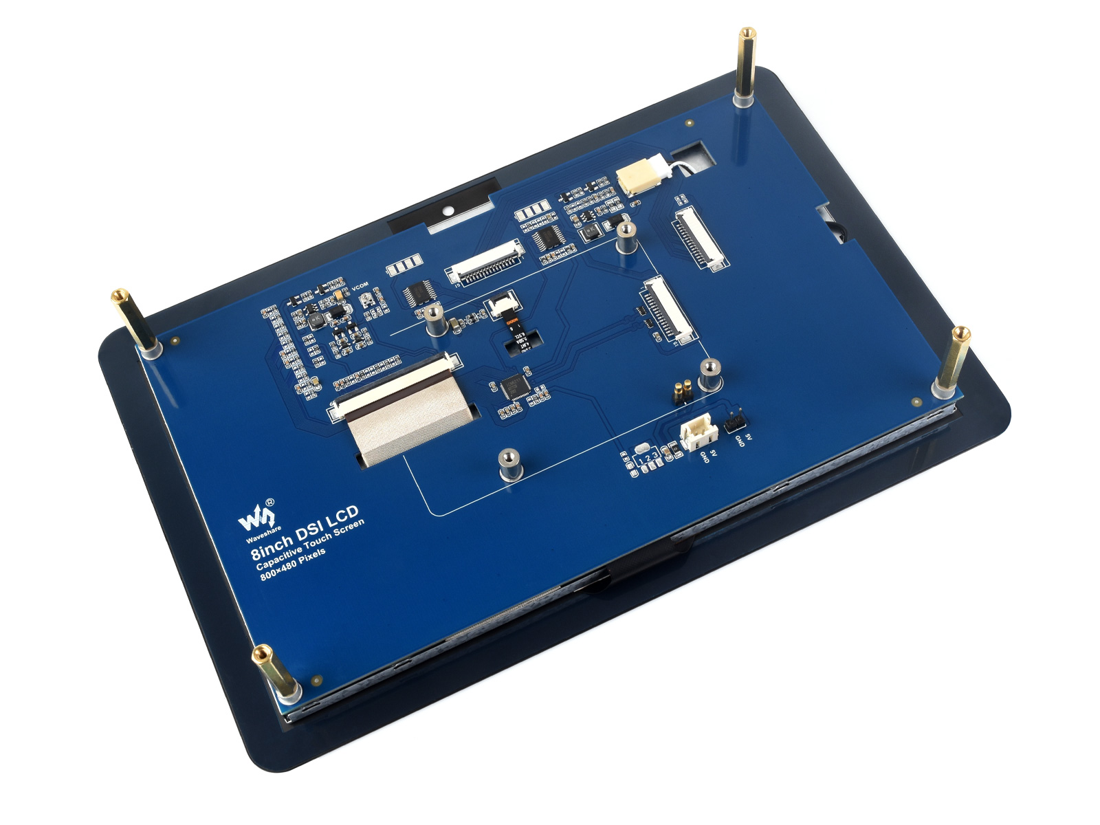 8-Zoll-Kapazitiver Touchscreen für Raspberry Pi, mit 5MP Frontkamera, 800×480, DSI