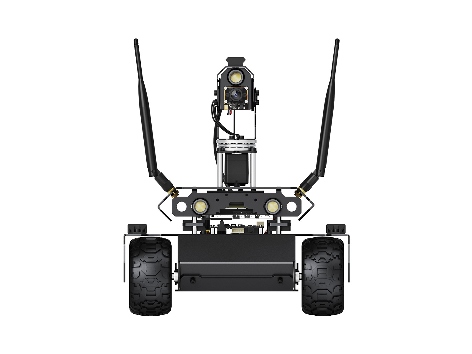 UGV-Rover Open-Source 6 Räder 4WD AI-Roboter für Jetson Orin Serie Board, Dual-Controller, 360° flexible omnidirektionale Pan-Tilt, optional für Jetson Orin Nano 4GB Kit