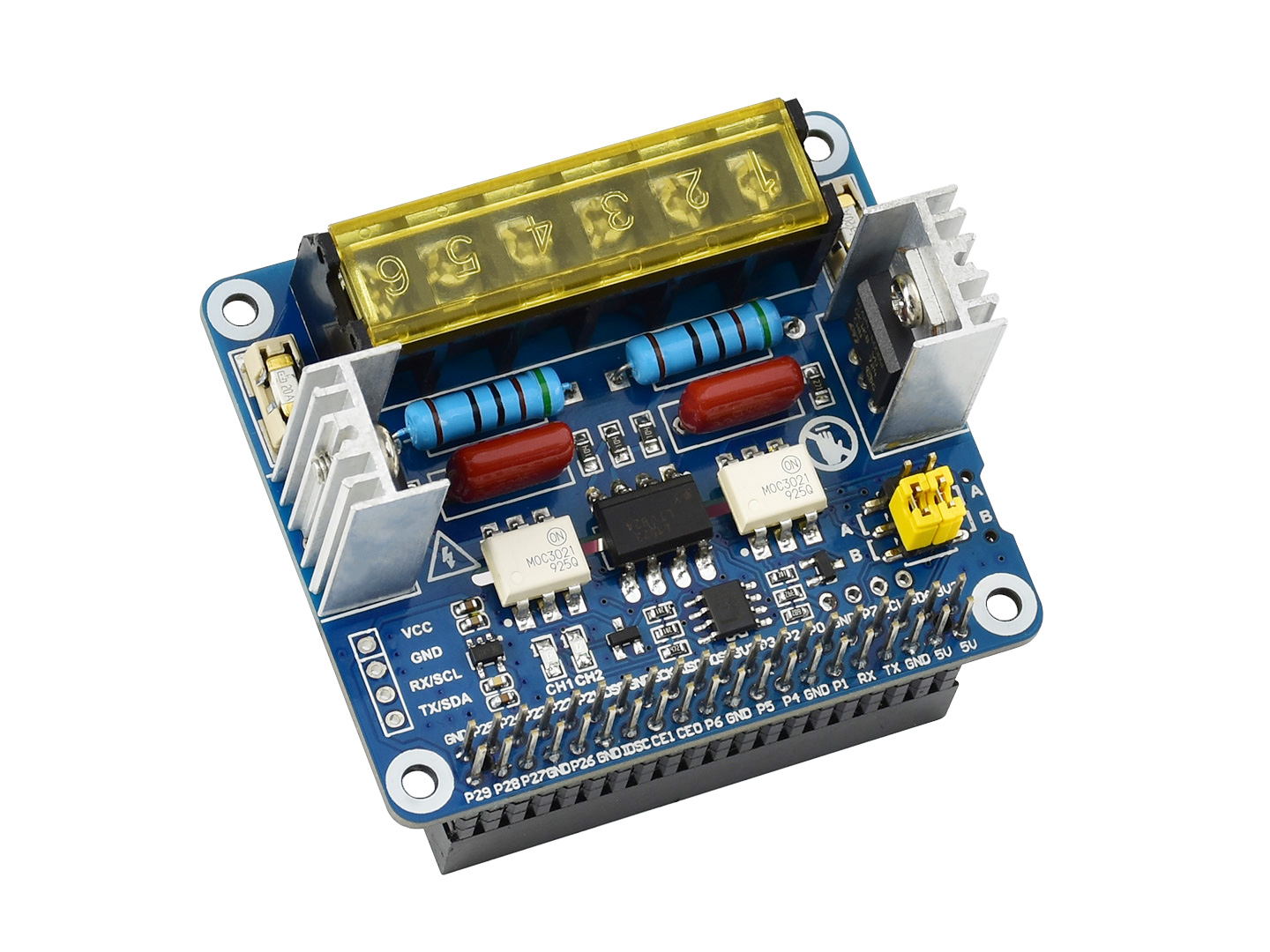 2-Kanal-Triac-HAT für Raspberry Pi, integrierte MCU, UART / I2C