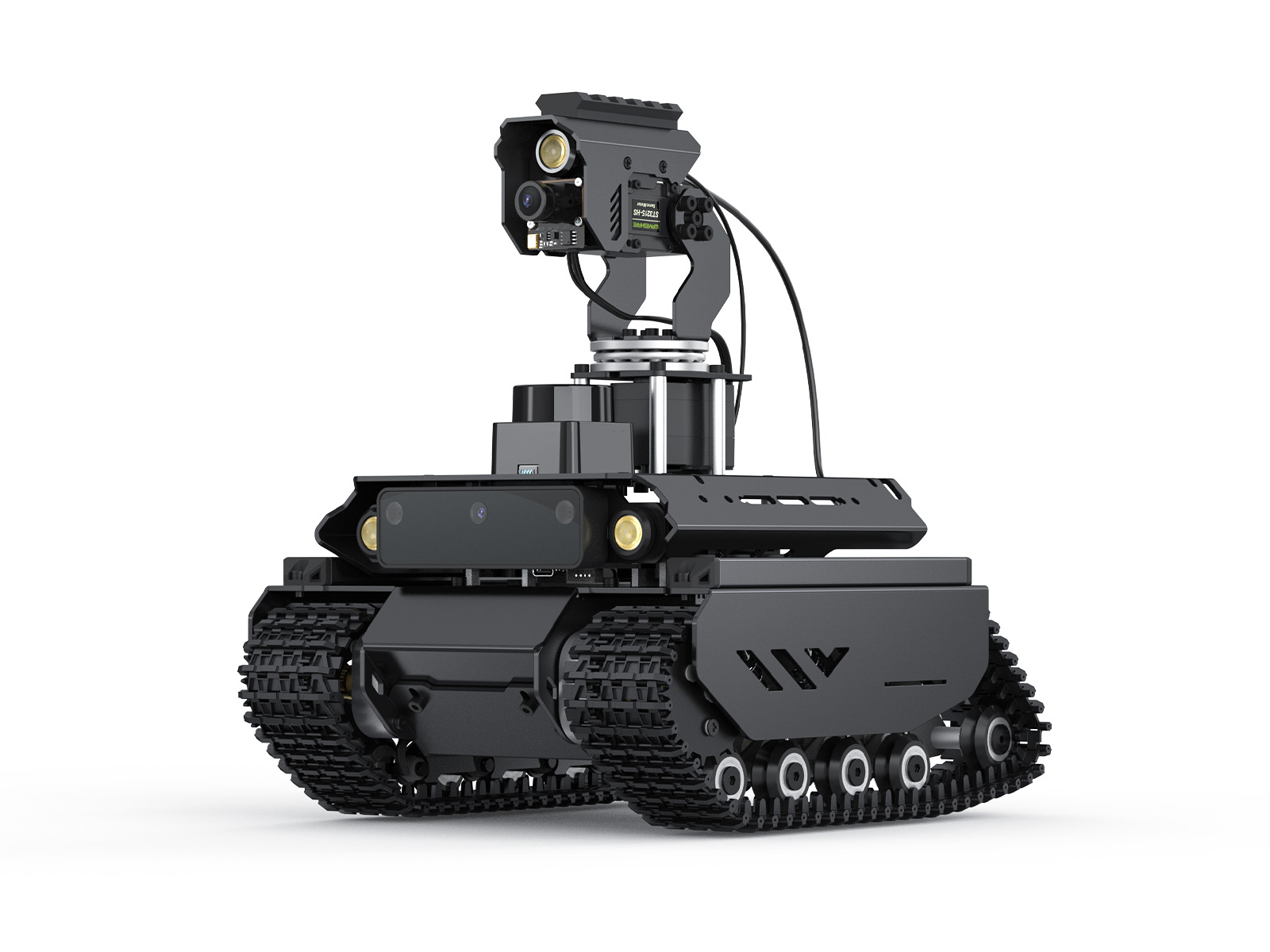UGV Beast ROS 2 Open-Source Off-Road Tracked AI Robot, Dual Controller, Computer Vision, All-Metal Body, Flexible and Expandable, Suitable for Raspberry Pi 4B / Raspberry Pi 5