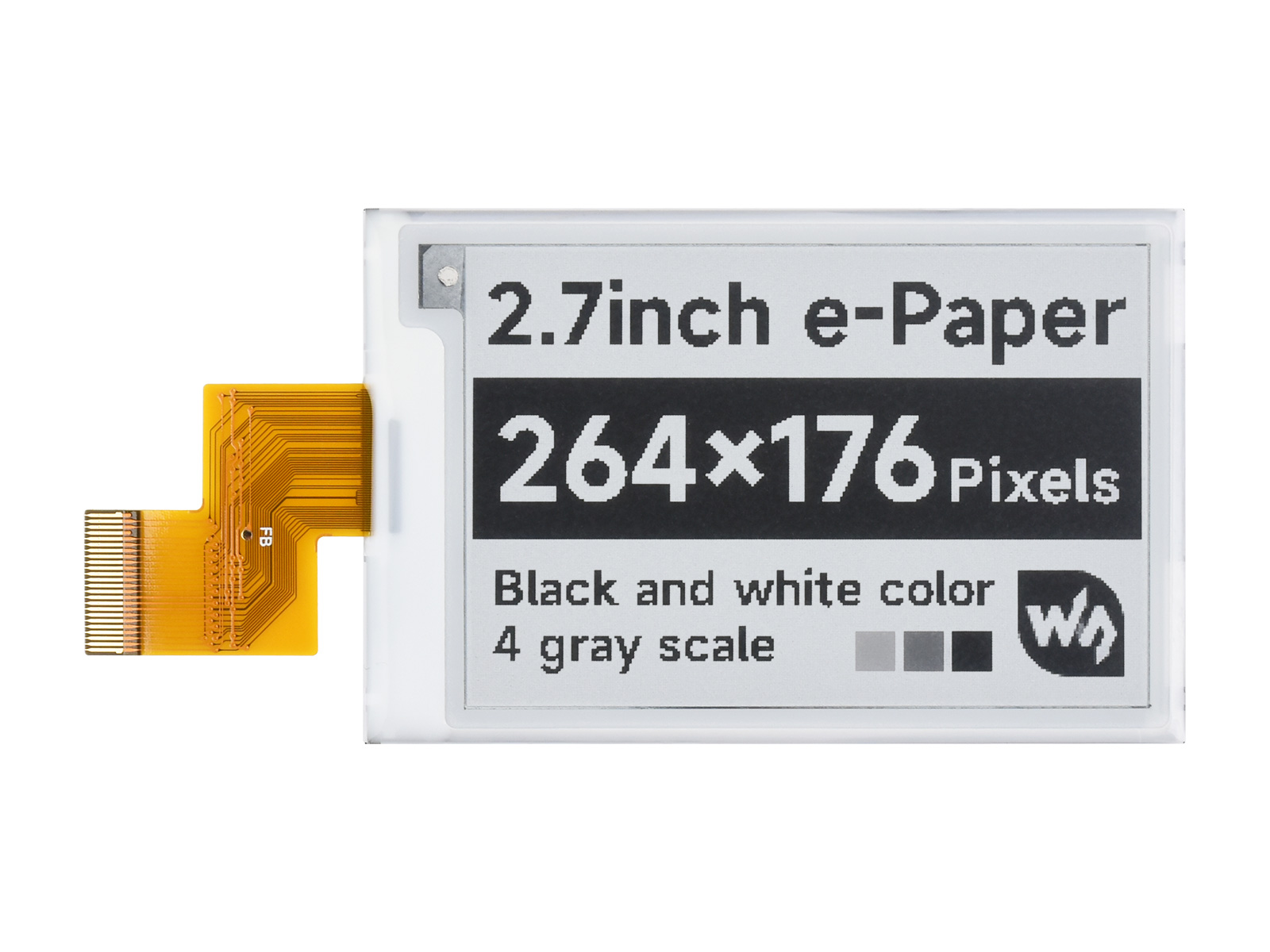 264x176, 2,7-Zoll E-Ink-Rohdisplay