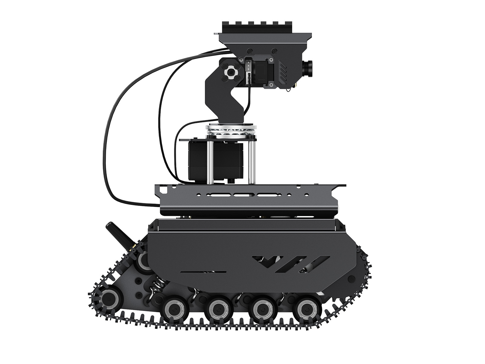 UGV Beast Open-Source-Geländefahrzeug mit Kettenantrieb und KI-Robotik, Dual-Controller, Ganzmetallgehäuse, Computer Vision, geeignet für Raspberry Pi 4B / Raspberry Pi 5