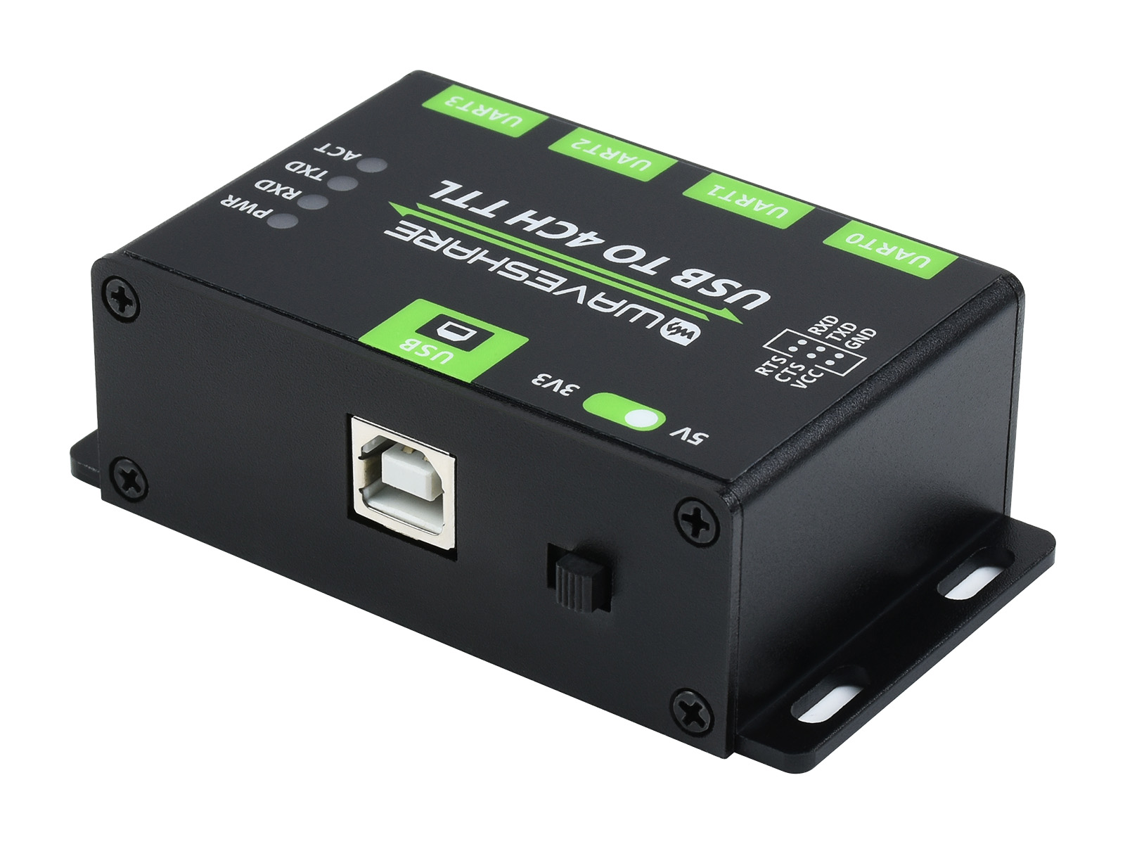 Industrieller USB-zu-4CH-TTL-Konverter, USB-zu-UART, mit Mehrfachschutz und Systemunterstützung
