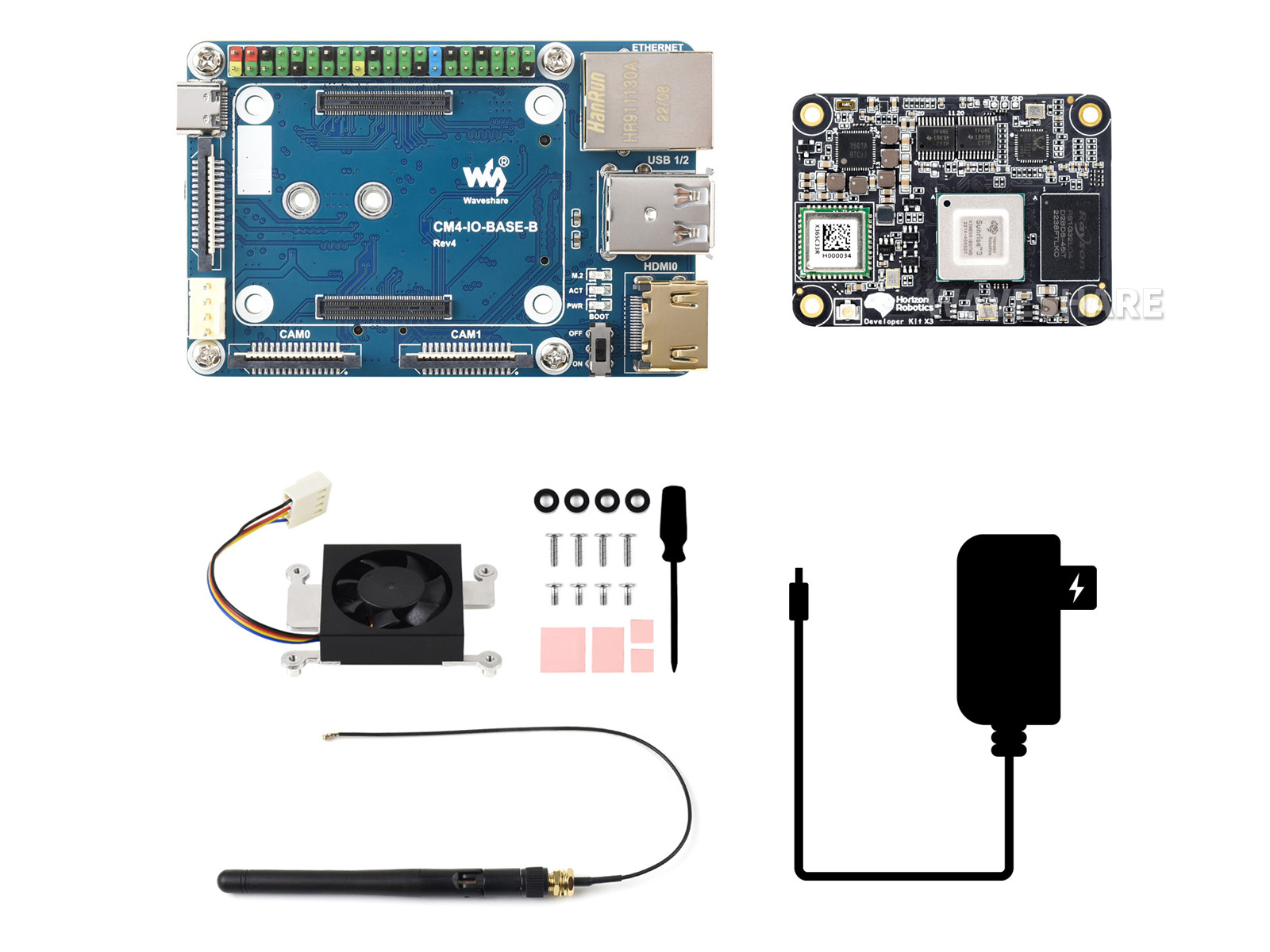 RDK X3 AI-Modul-Kit, 5 TOPS Rechenleistung, kompatibel mit Raspberry Pi CM4, verschiedene Kit-Optionen
