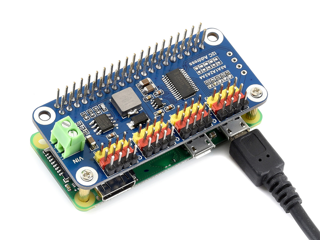 Servo-Treiber-HAT für Raspberry Pi, 16-Kanal, 12-Bit, I2C