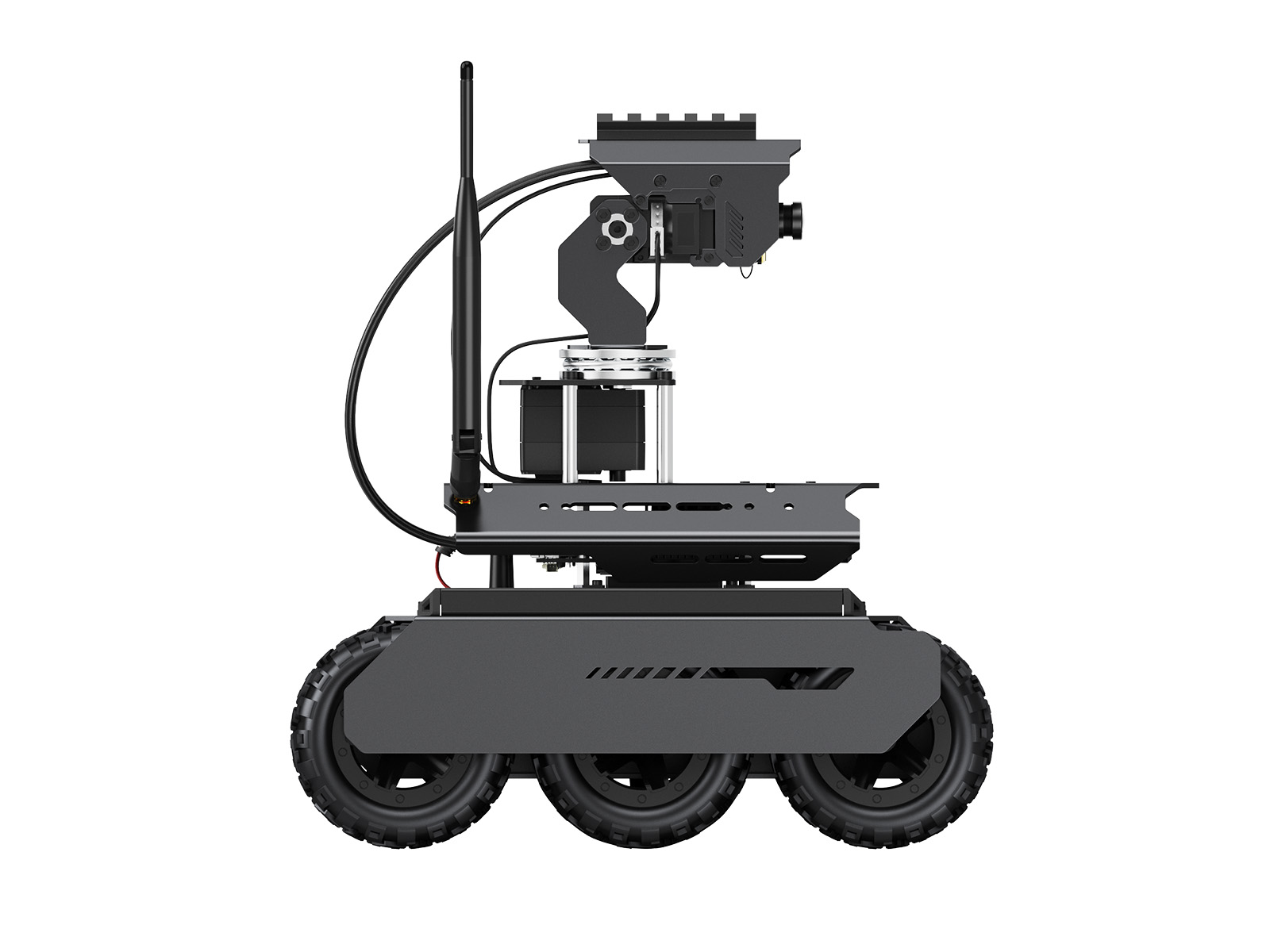UGV-Rover Open-Source 6 Räder 4WD AI-Roboter für Jetson Orin Serie Board, Dual-Controller, 360° flexible omnidirektionale Pan-Tilt, optional für Jetson Orin Nano 4GB Kit
