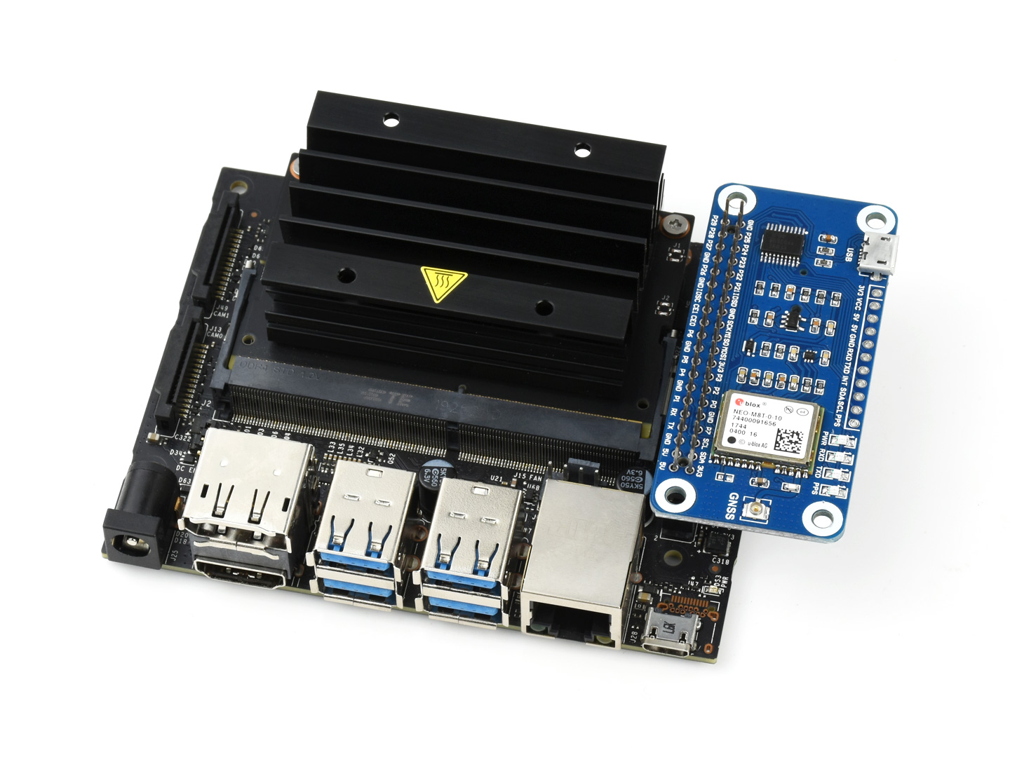NEO-M8T GNSS-Timing-Hut für Raspberry Pi, Einzel-Satellit-Timing, gleichzeitiger Empfang von GPS, Beidou, Galileo, GLONASS