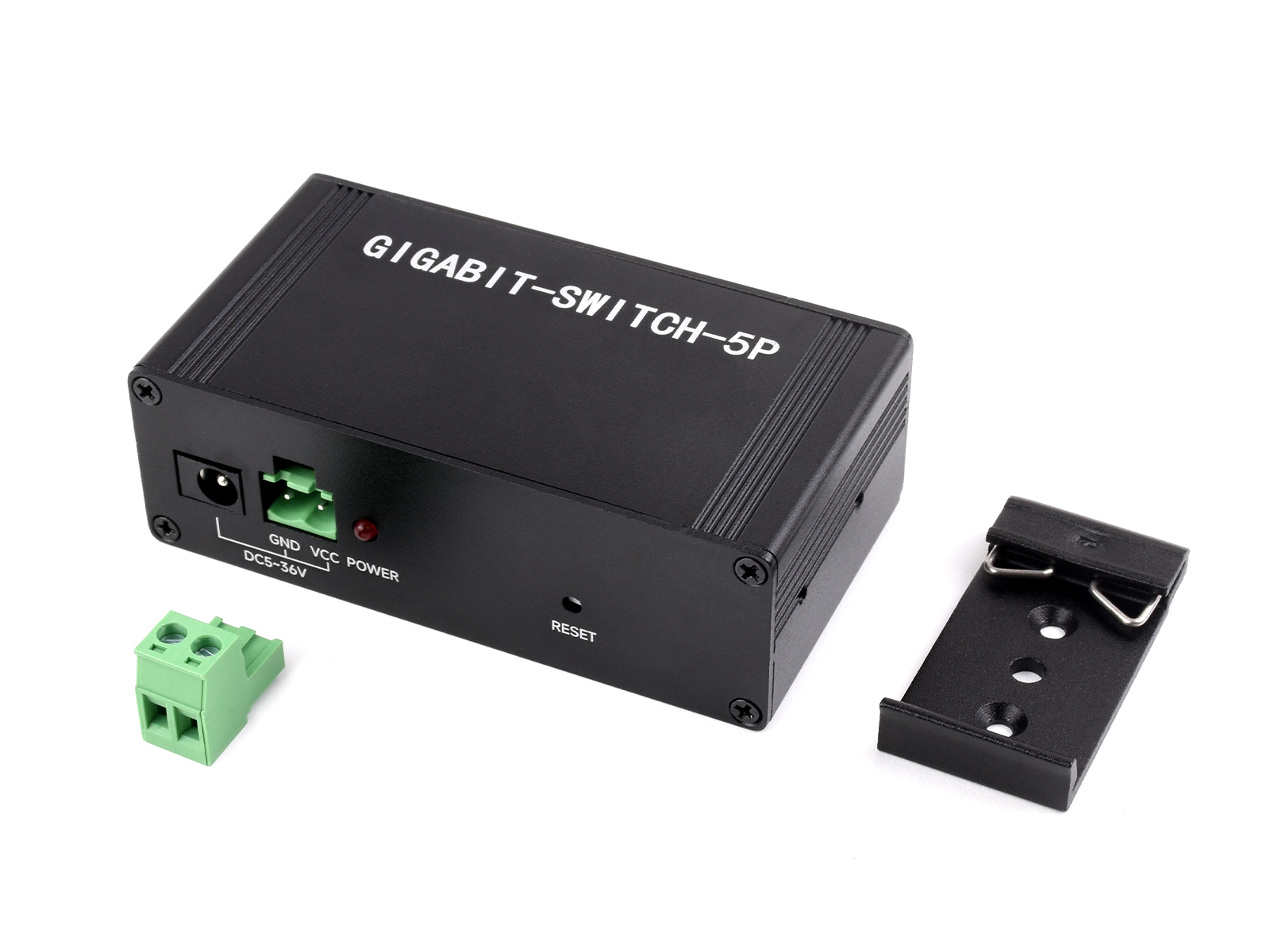 Industrieller 5-Port-Gigabit-Ethernet-Switch, Vollduplex 10/100/1000M, Hutschiene-Montage
