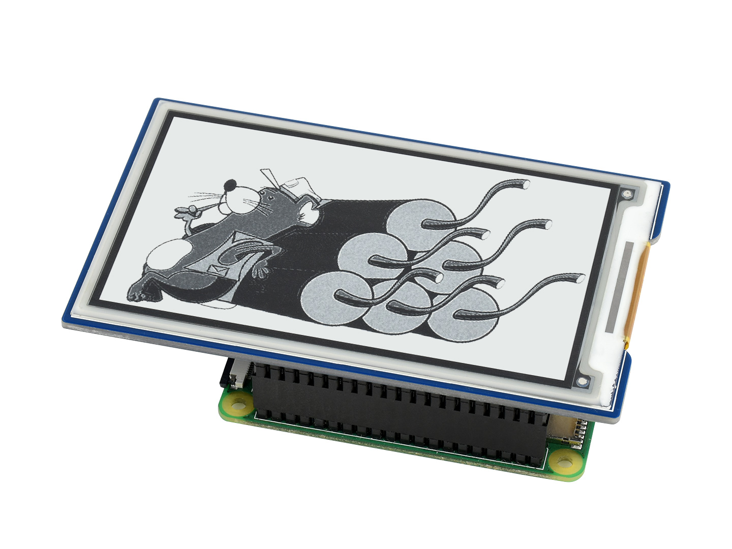 3,7-Zoll-e-Paper-e-Ink-Display-HAT-für-Raspberry-Pi, 480×280, Schwarz/Weiß, 4 Graustufen, SPI
