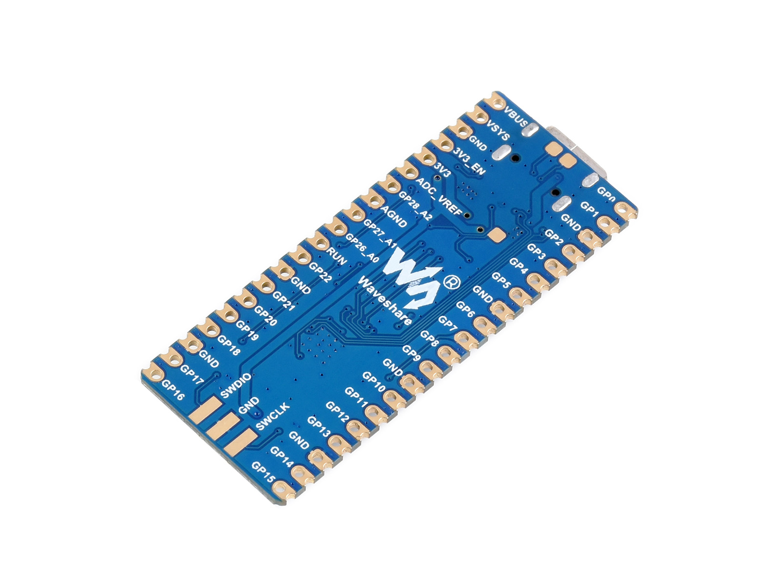 RP2040-Plus, eine Pico-ähnliche MCU-Platine basierend auf dem Raspberry Pi MCU RP2040, Plus-Version.