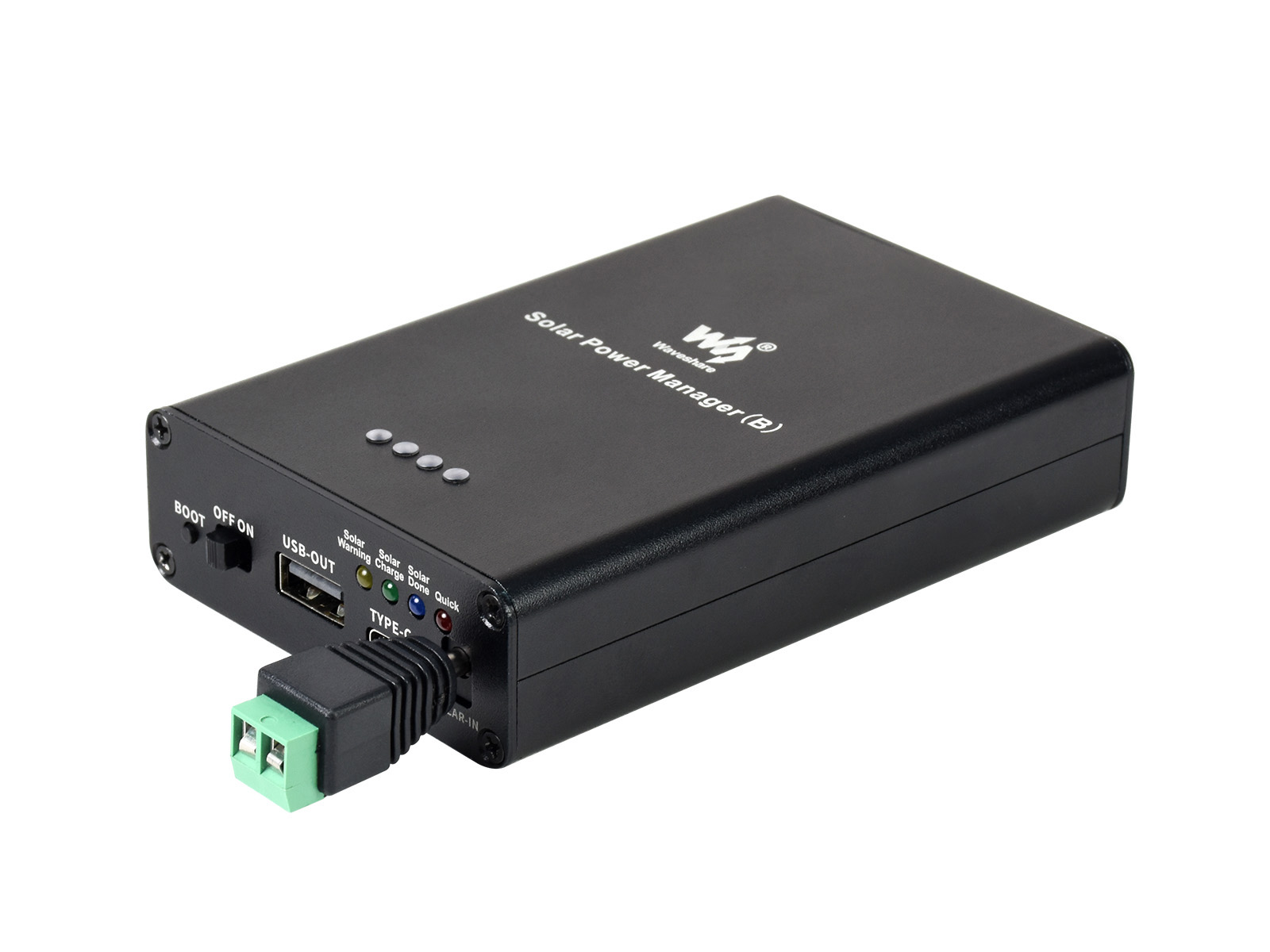 Solar-Manager (B), Eingebaute 10000mAh Li-Po-Batterie, Unterstützt 6V~24V Solarpaneele