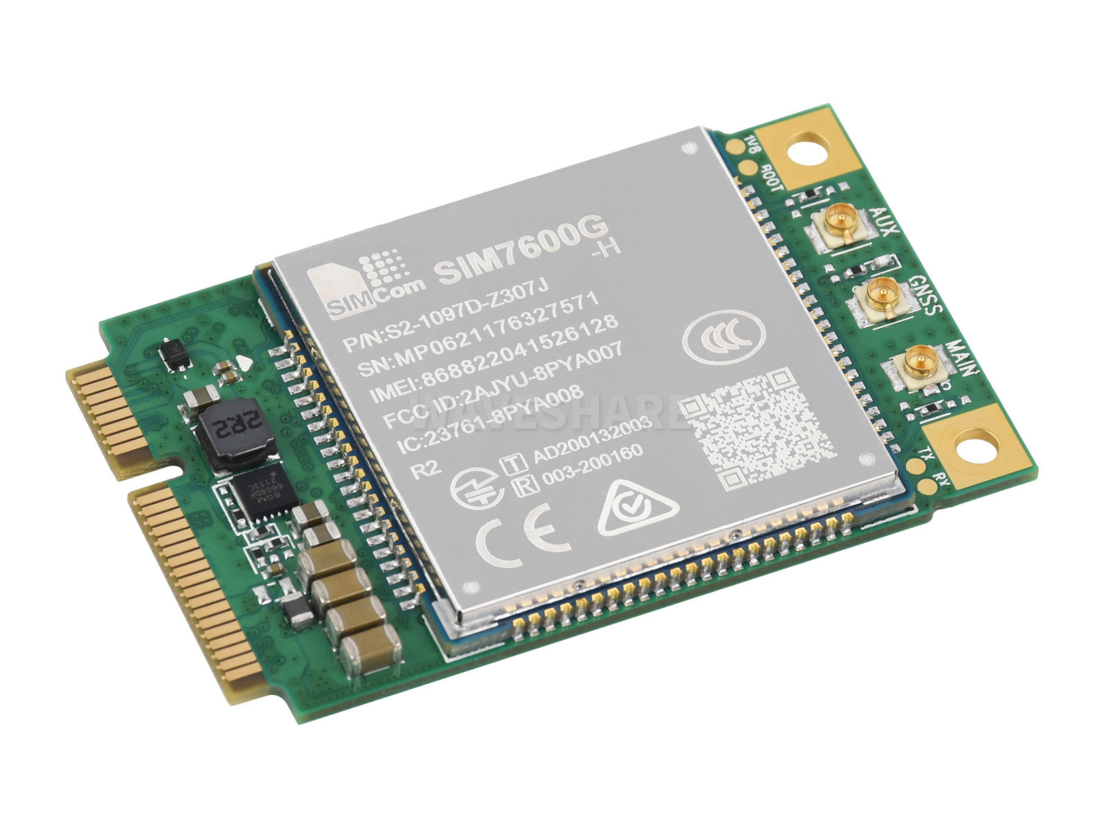 SIM7600G-H-PCIE SIMCom Original 4G LTE Cat-4 Modul, Globale Abdeckung, GNSS, Mini-PCIe-Anschluss