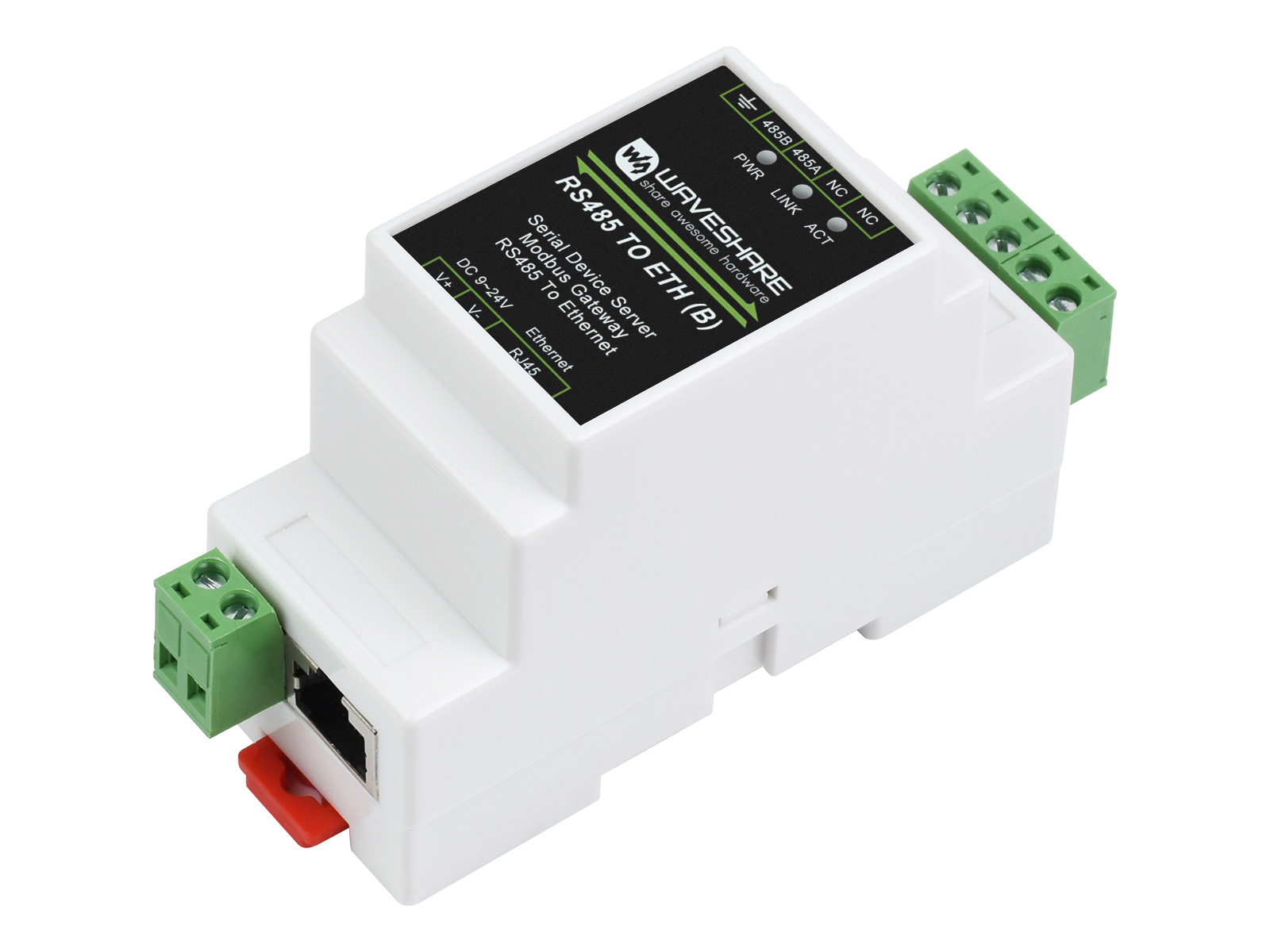 Industrieller Serieller Server, RS485 auf RJ45 Ethernet, TCP/IP auf seriell, Hutschienenmontage, mit POE-Funktion (optional)