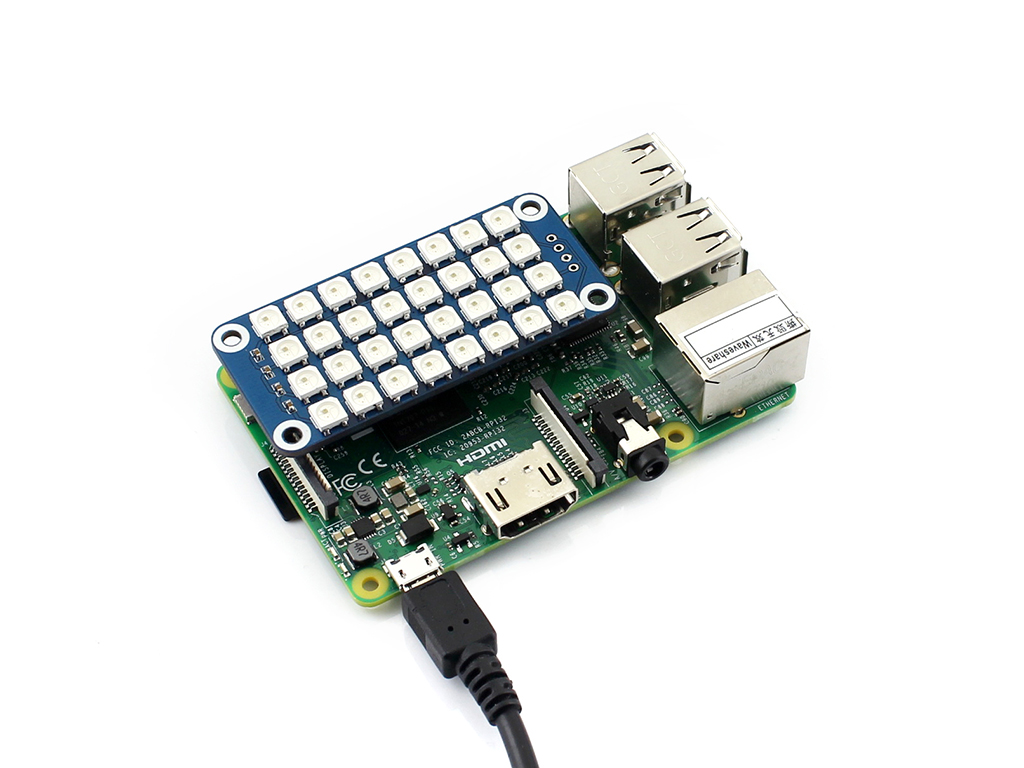 True Color RGB LED HAT für Raspberry Pi, farbenfrohe Anzeige