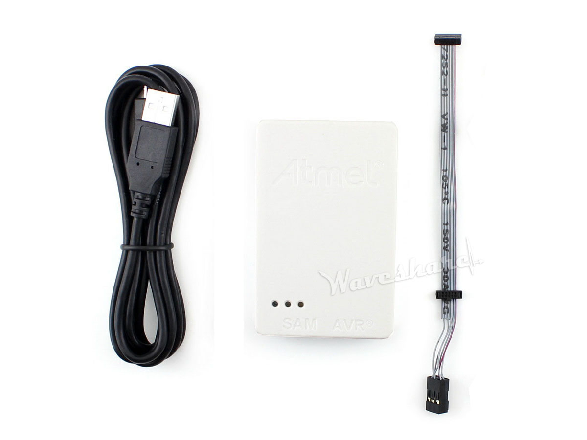 Atmel-ICE Basic Kit, inklusive zusätzlichem Adapter und Kabeln