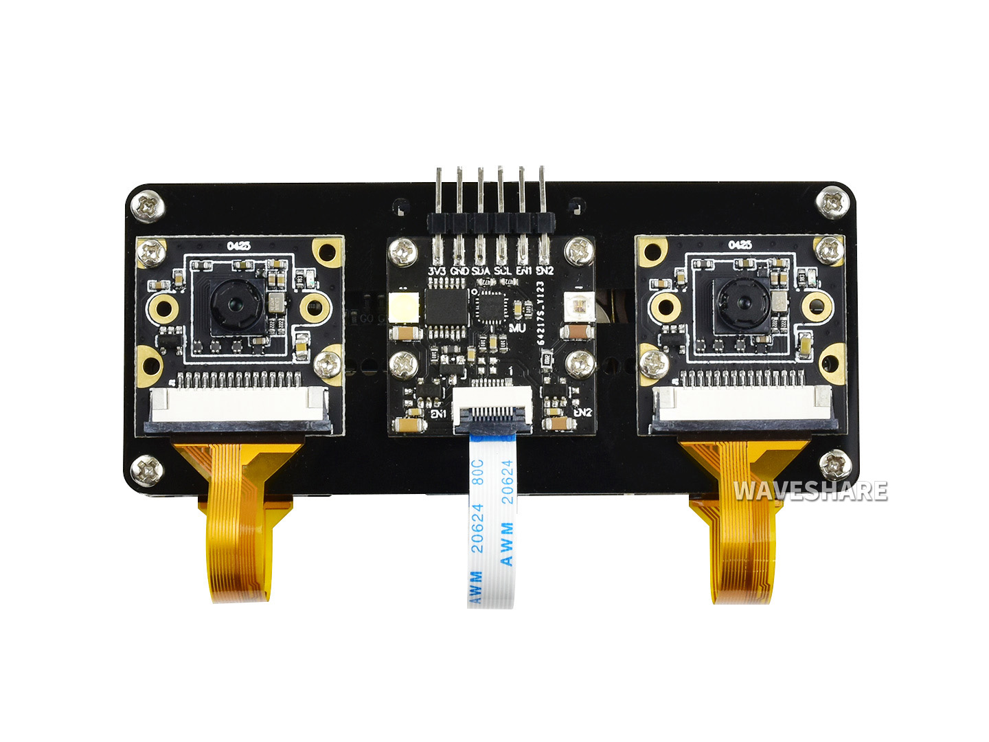 Binokulares Stereo-Vision-Erweiterungsboard für Raspberry Pi Compute Module, kleine Größe