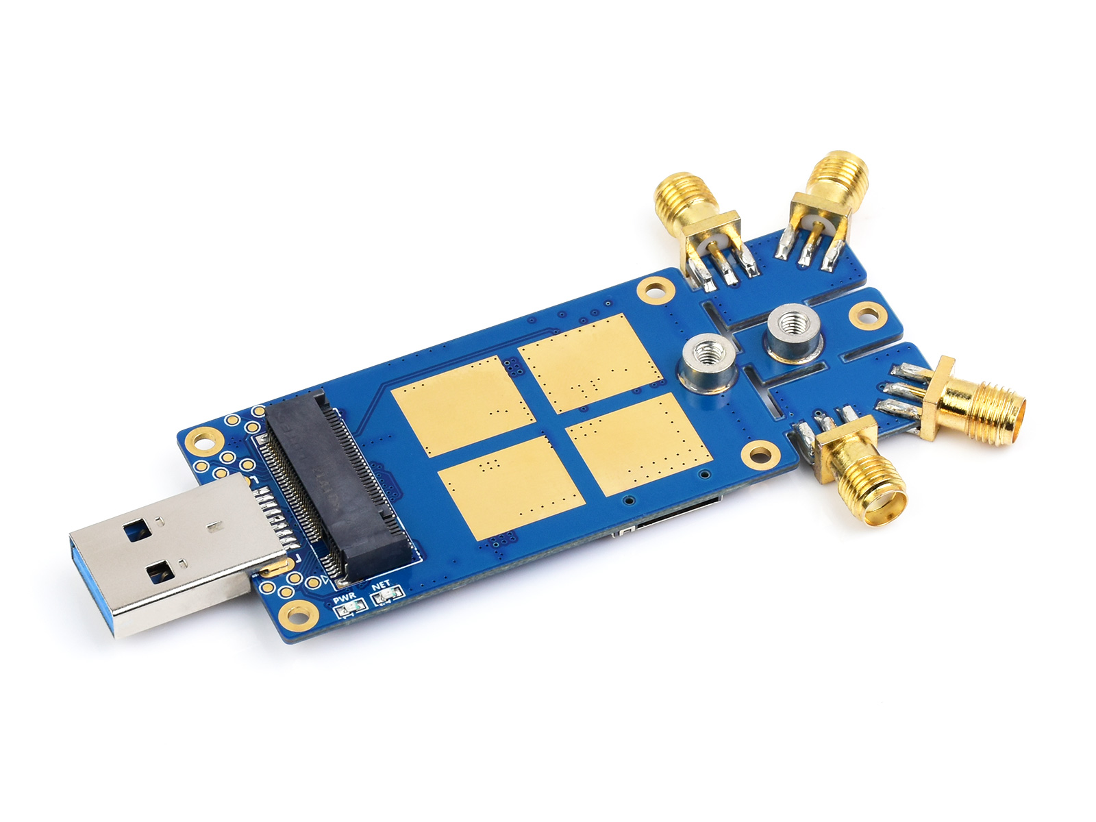 5G-Dongle-Modul, vier Antennen, USB3.1-Anschluss, Aluminiumlegierung-Kühlkörper, M.2 Key B Schnittstelle, Optionen für 5G-Modul