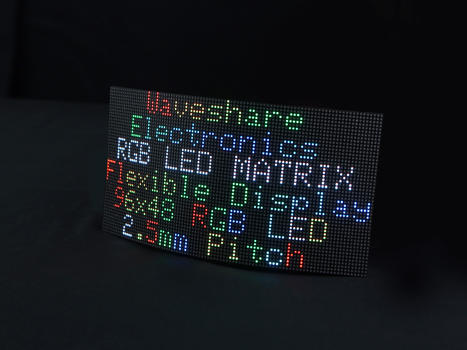 Flexibles RGB-Vollfarb-LED-Matrix-Panel, 2,5 mm Pixelabstand, 96x48 Pixel, einstellbare Helligkeit und biegsame Leiterplatte