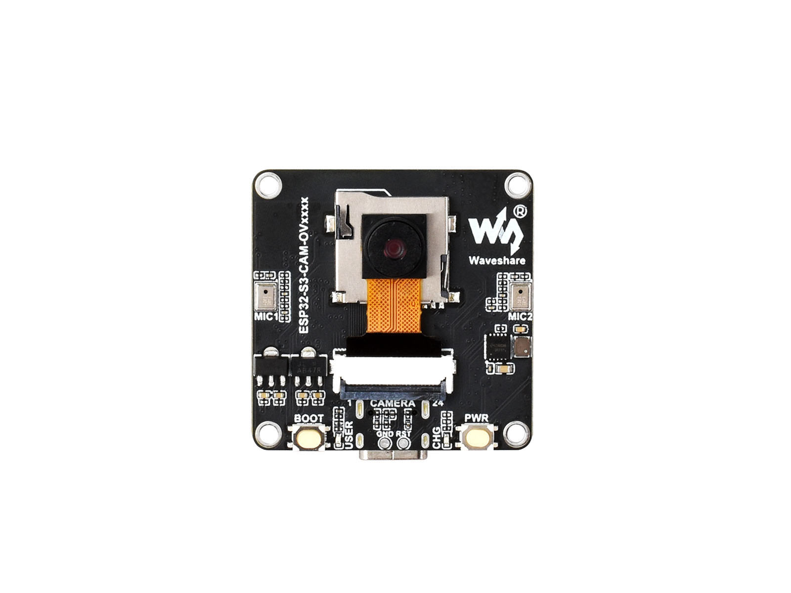 ESP32-S3 AIoT-Kamera-Entwicklungsboard, integriertes Audio-Eingabe- und -Ausgabemodul, unterstützt den Anschluss externer Displays, Bildaufnahme und -erkennung sowie KI-Sprachinteraktion