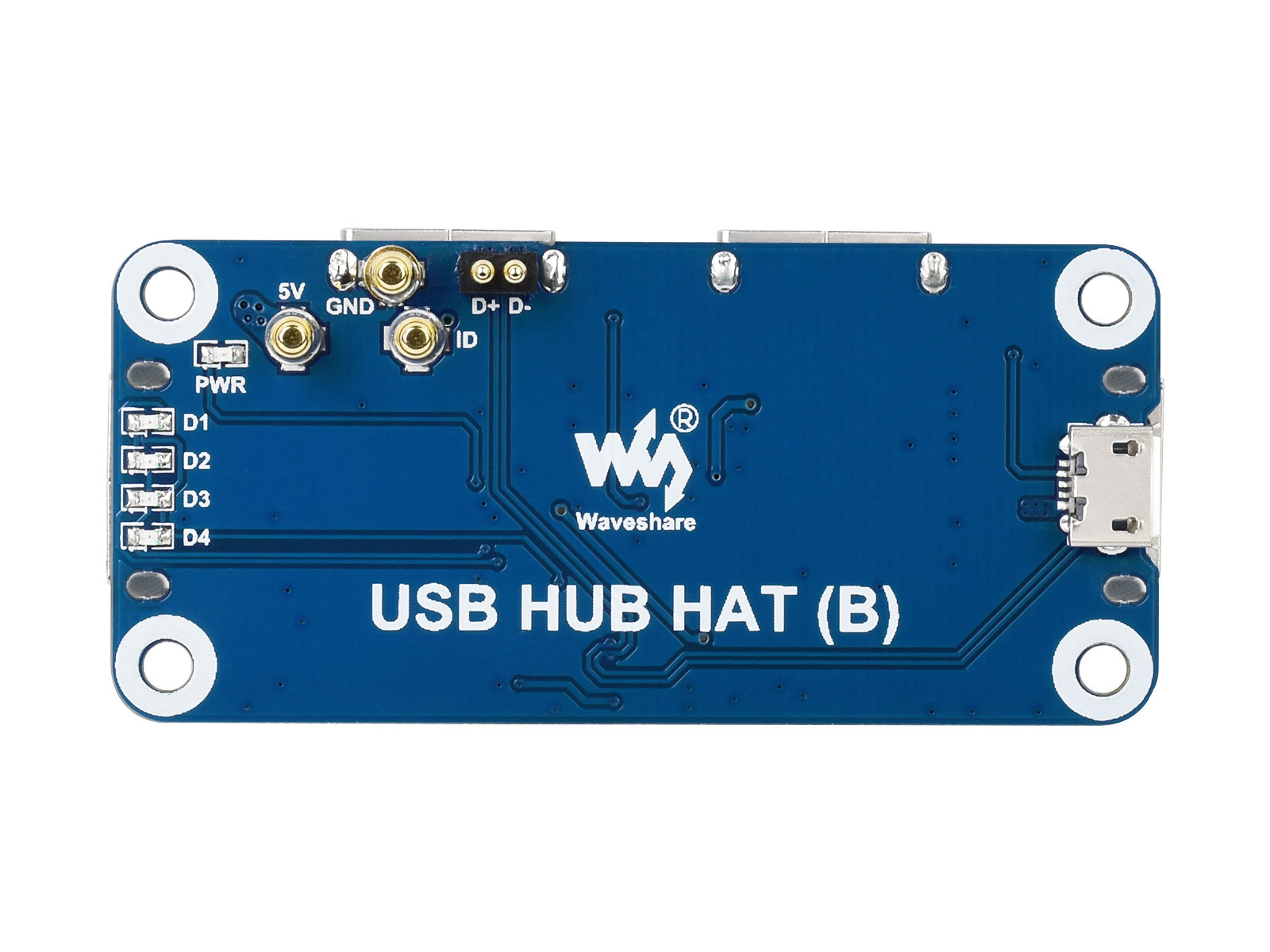 USB-HUB-HAT (B) für Raspberry Pi-Serie, 4x USB 2.0-Anschlüsse