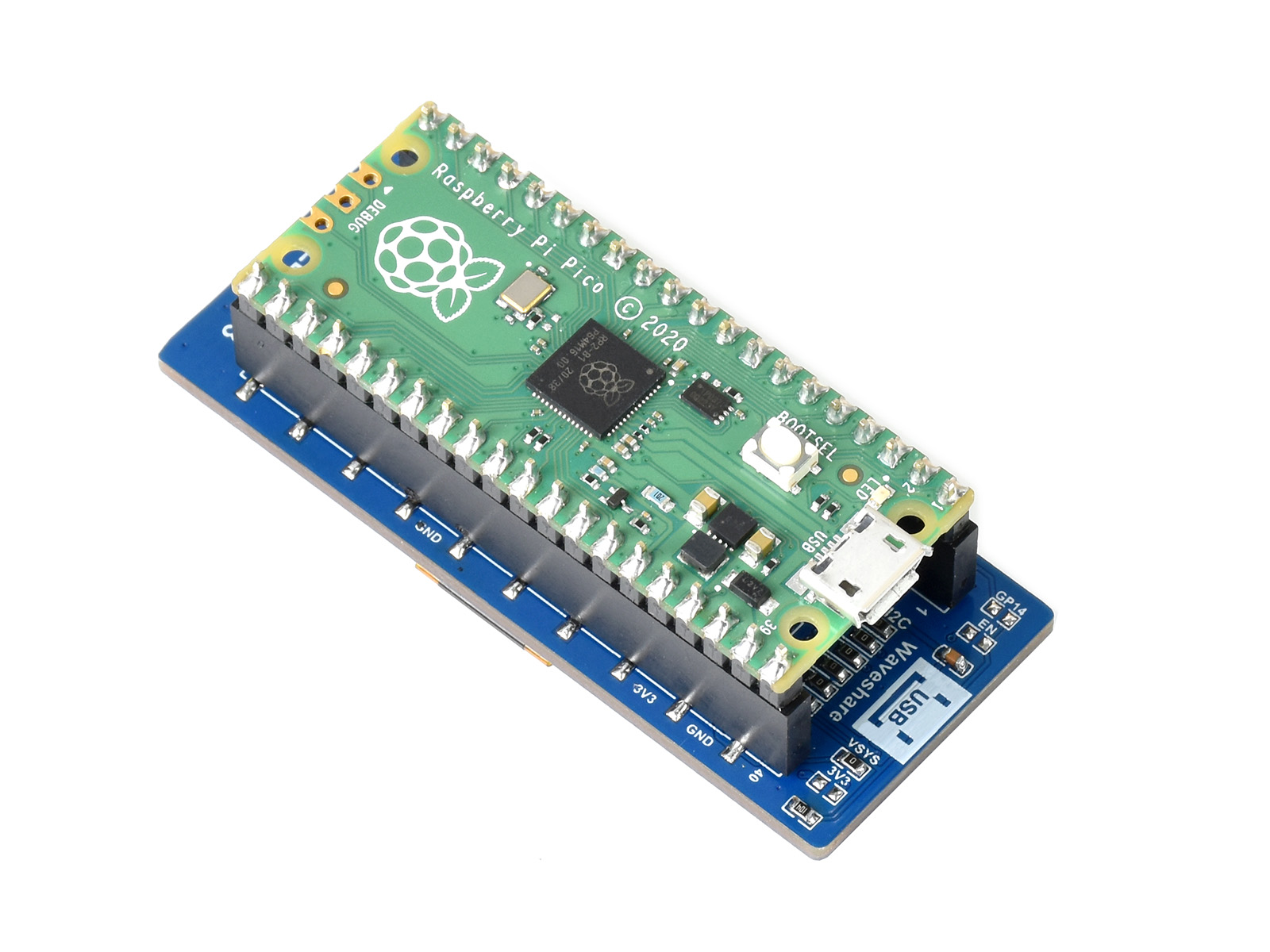 2,23-Zoll-OLED-Displaymodul für Raspberry Pi Pico, 128×32, SPI/I2C