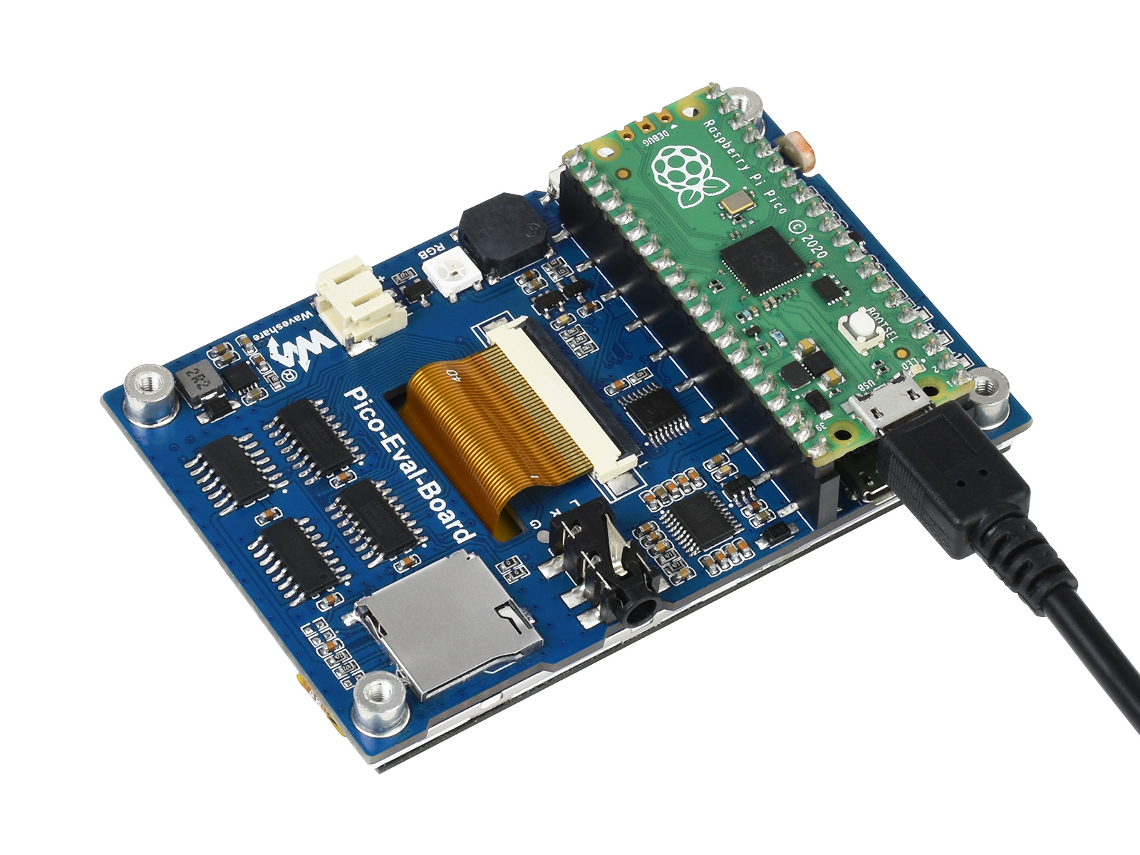 Gesamtbewertungsplatine Entwickelt für Raspberry Pi Pico, Verschiedene Onboard-Komponenten
